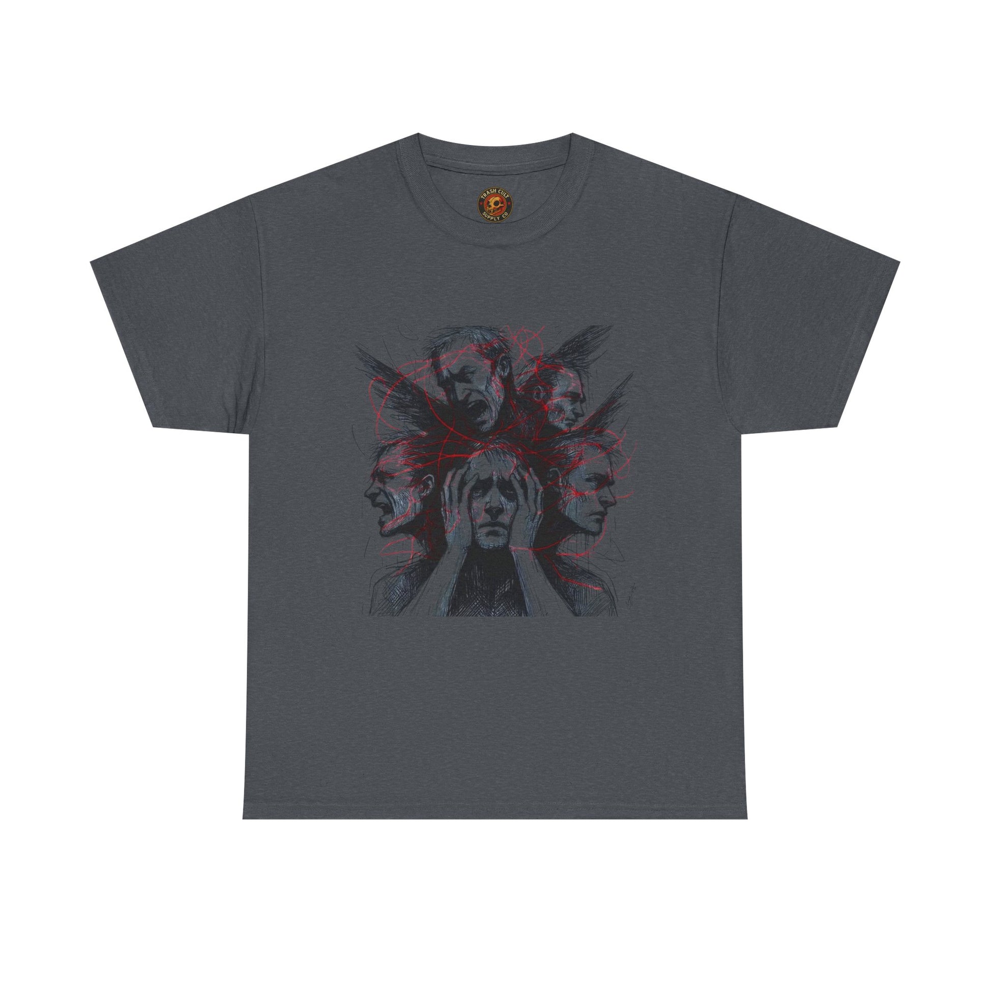 Xian Allen x Trash Cult Shirt – “Loud Inside My Head” | Dark Illustrative Art Tee