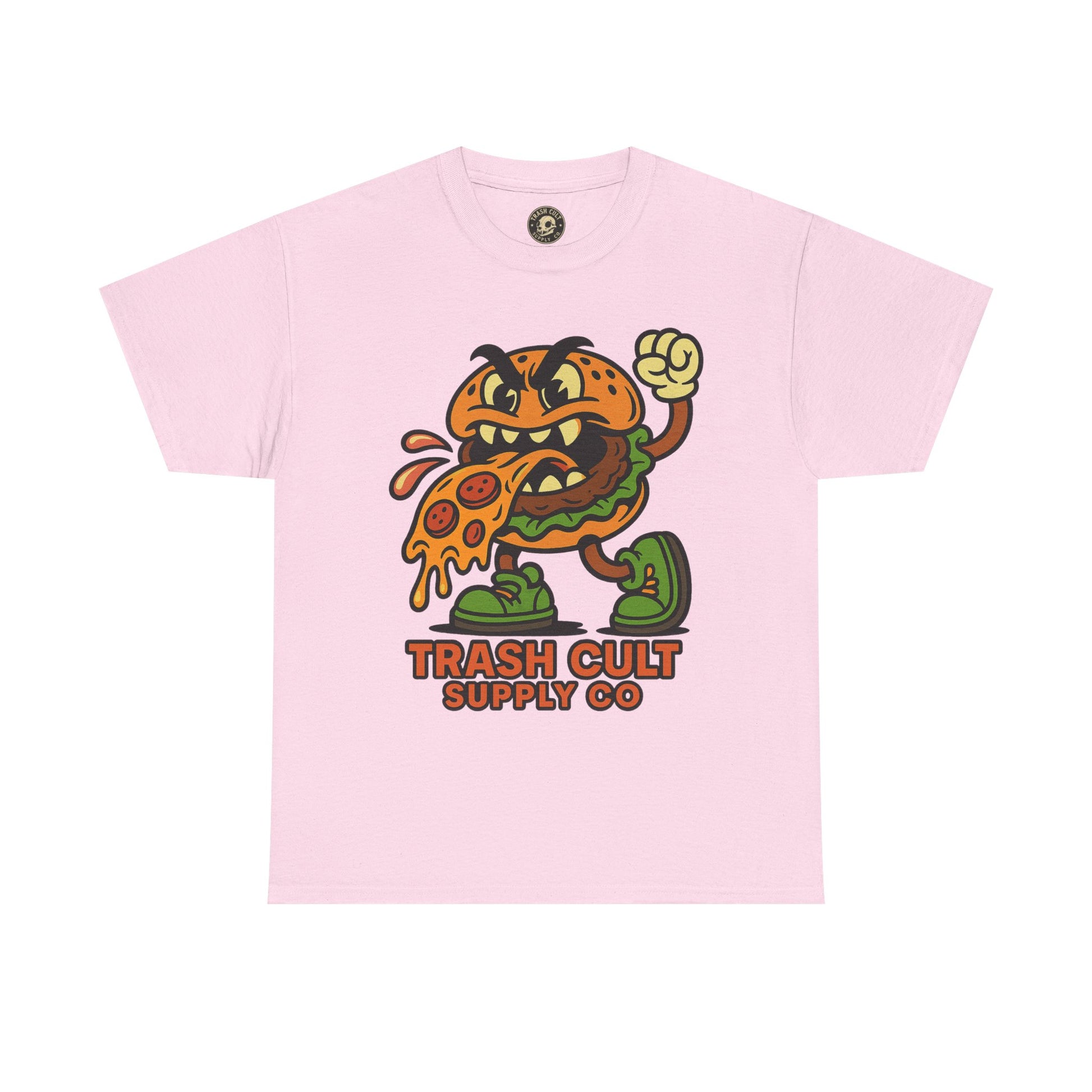 Angry Burger Pizza Spitter Tee – Trash Cult Supply Co | Gildan 5000 Shirt