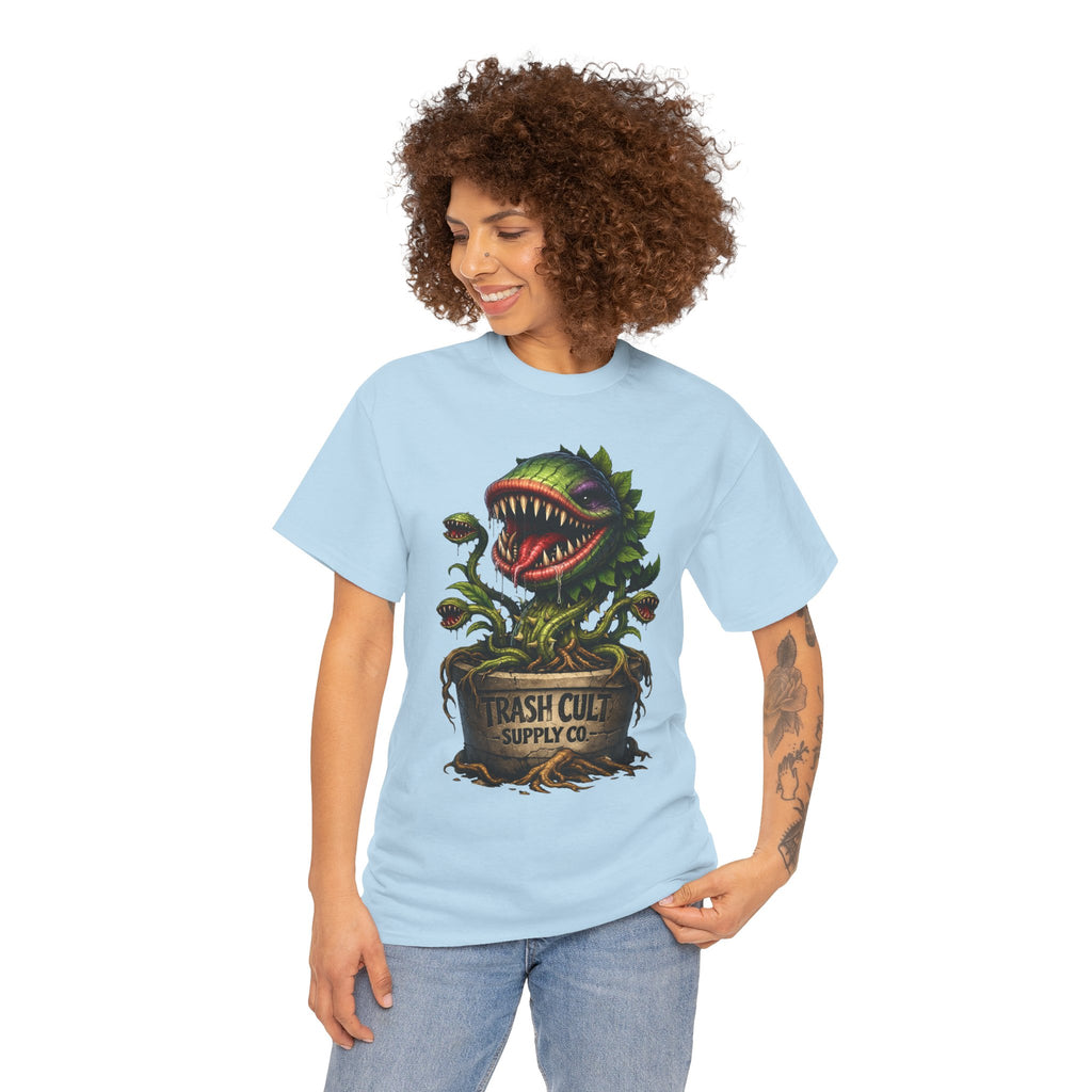 Carnivorous Plant Graphic Tee — "Trash Cult Supply Co." Potted Monster Shirt