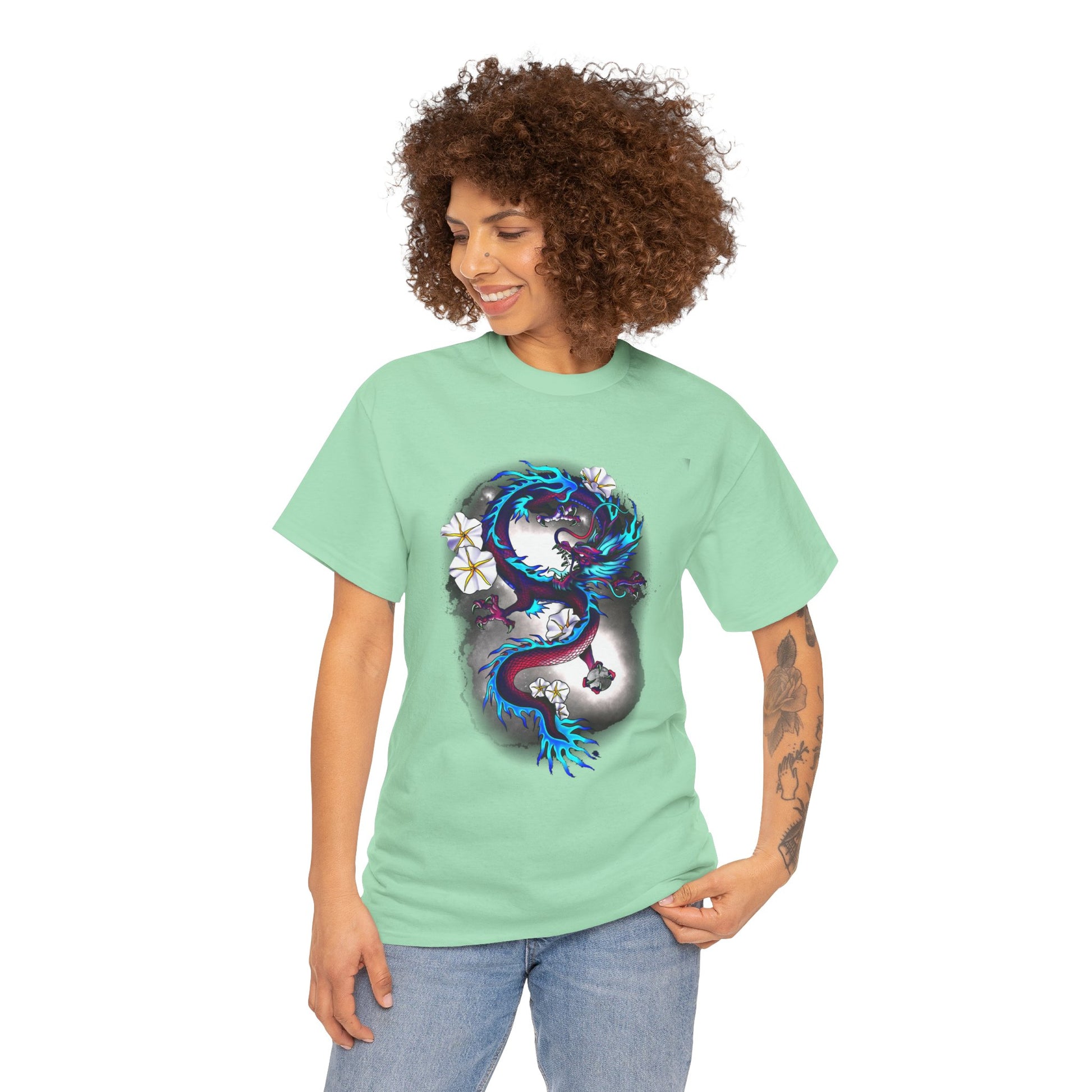 Electric Dragon Tattoo T-Shirt – Lara Davenport x Trash Cult Supply Co. Collab (Gildan 5000)