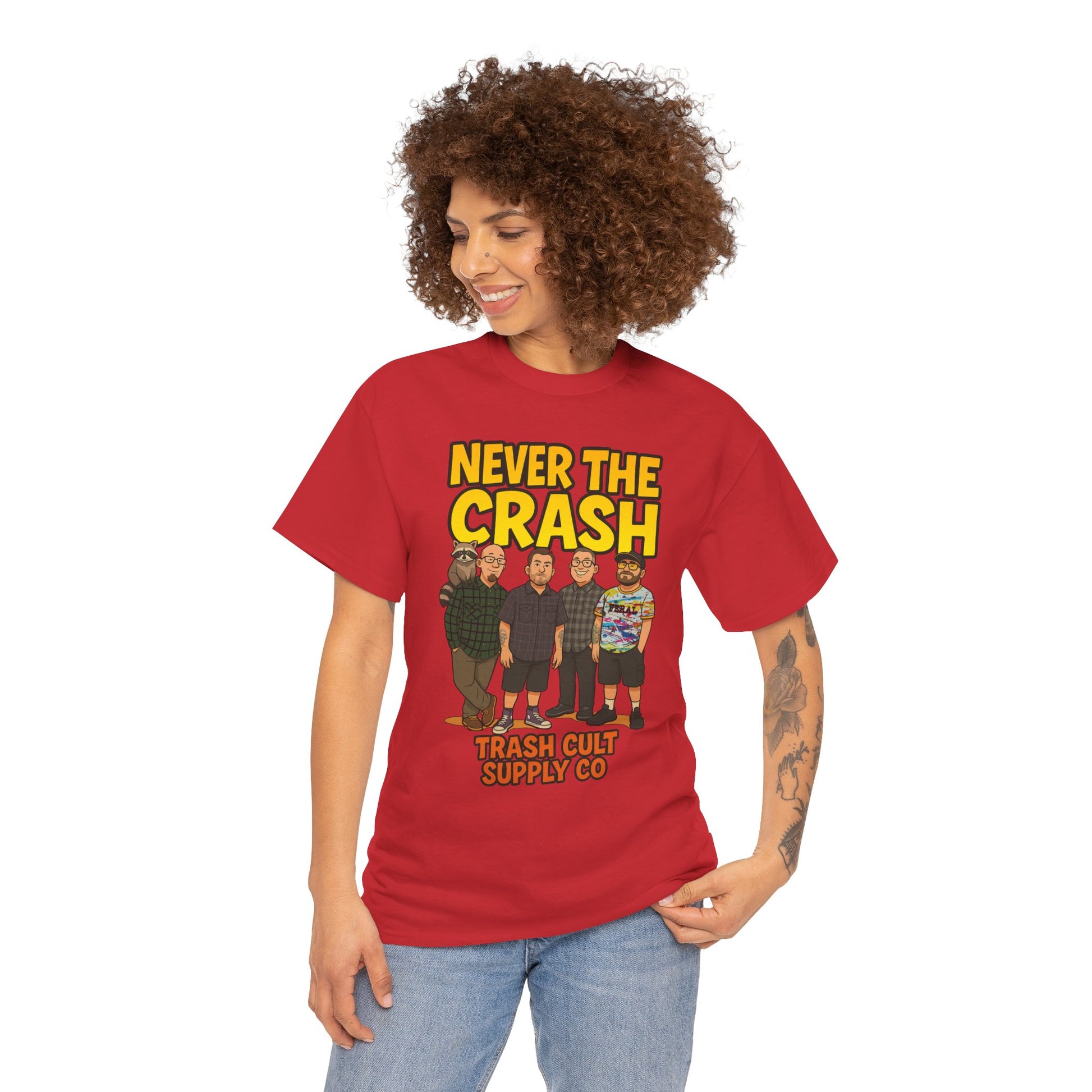 Never The Crash Band Shirt – Bold Graffiti Logo Tee - EXCLUSIVE | Gildan 5000