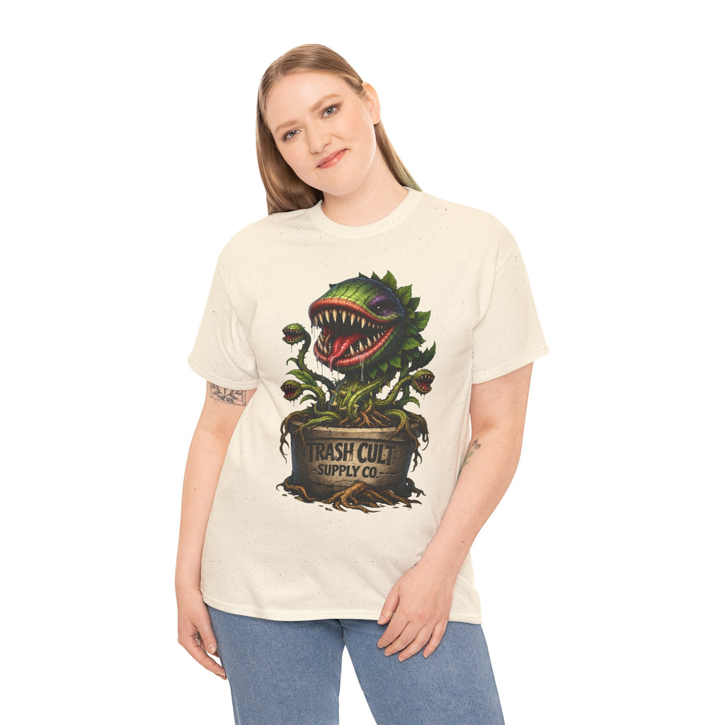Carnivorous Plant Graphic Tee — "Trash Cult Supply Co." Potted Monster Shirt