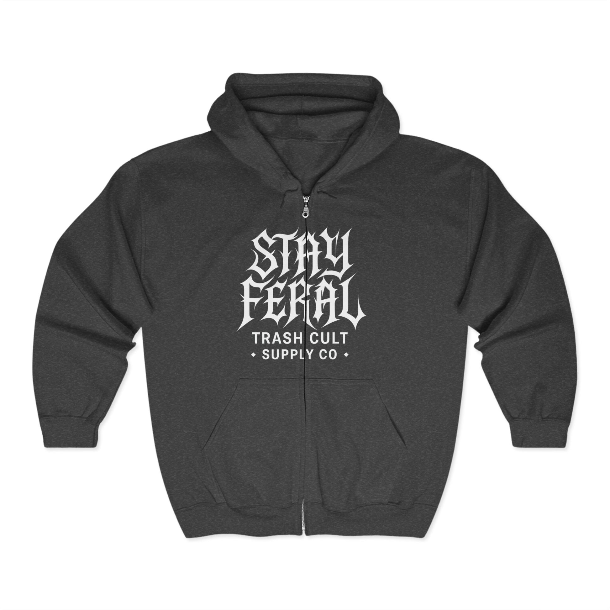 Stay Feral Unisex Heavy Blend Zip Hoodie | Cool Streetwear for Casual Vibes, Perfect Gift for Nature Lovers, Eco-Conscious Style, [...]