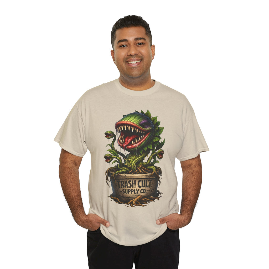 Carnivorous Plant Graphic Tee — "Trash Cult Supply Co." Potted Monster Shirt
