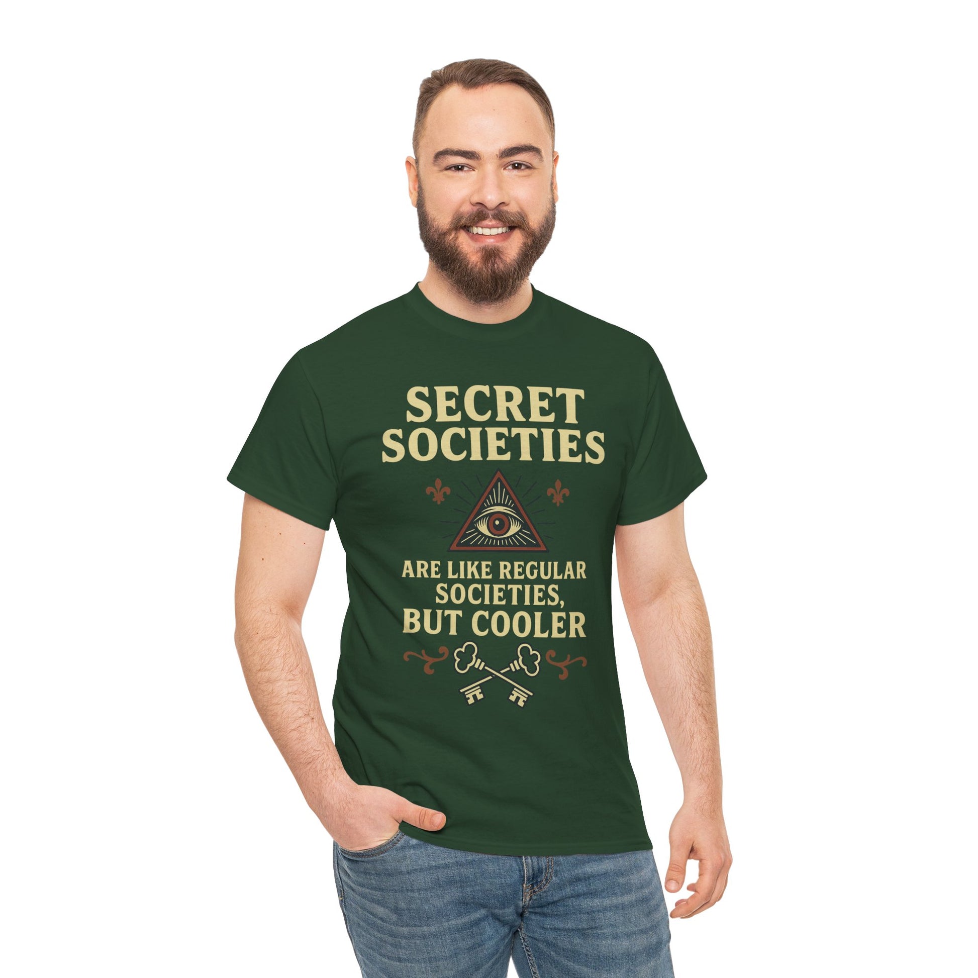Secret Societies Shirt – Illuminati Eye Graphic Tee – Gildan 5000 Soft Cotton – Trash Cult Vintage Design
