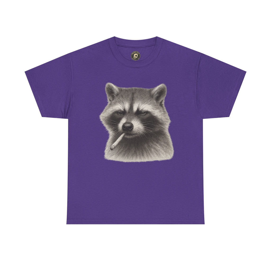 Dirty Harry Raccoon Halftone Shirt – Soft Grit Aesthetic, Smoking Trash Panda Graphic Tee