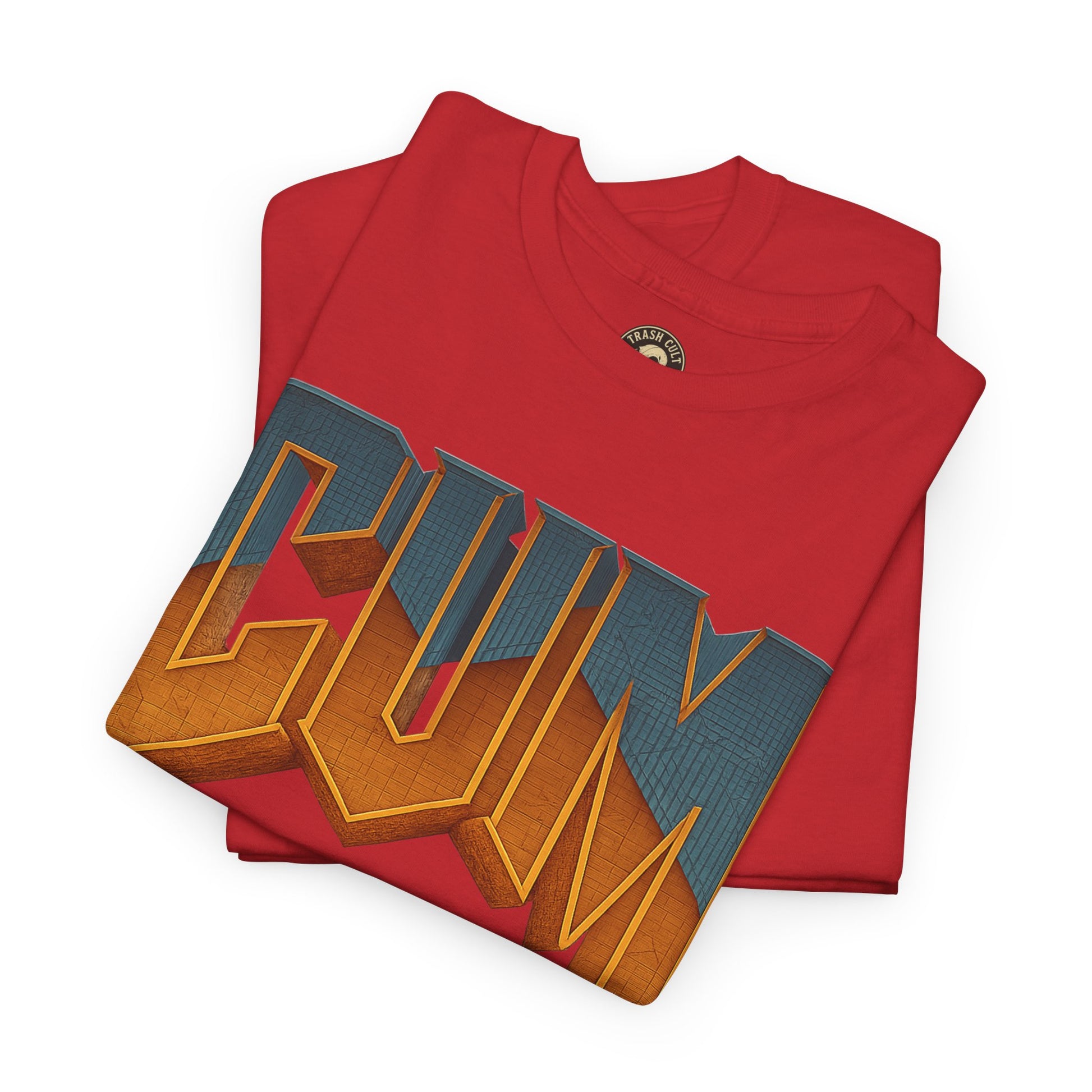 CUM Parody Metal Logo Shirt – Doom-Inspired Retro Gamer Tee on Gildan 5000