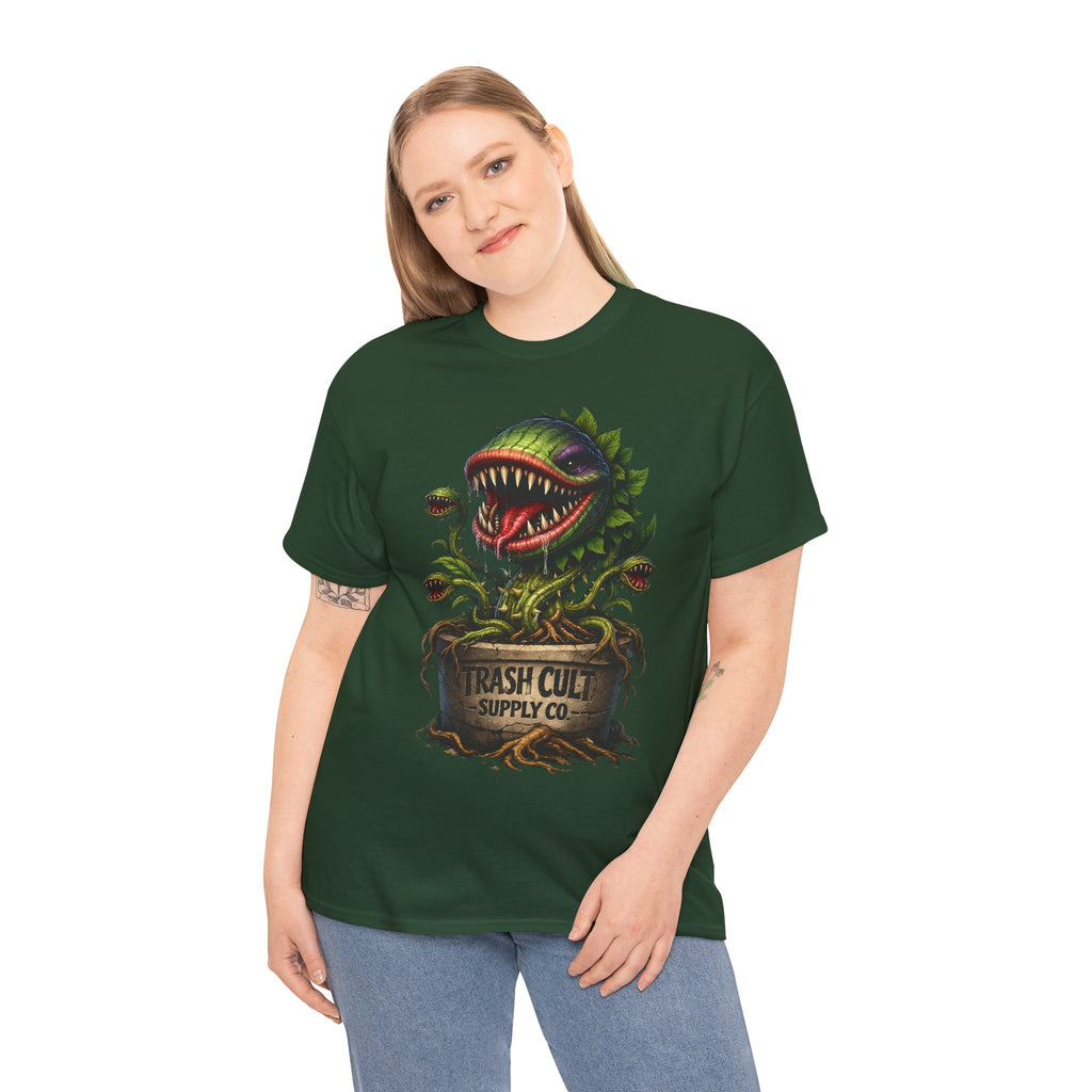 Carnivorous Plant Graphic Tee — "Trash Cult Supply Co." Potted Monster Shirt