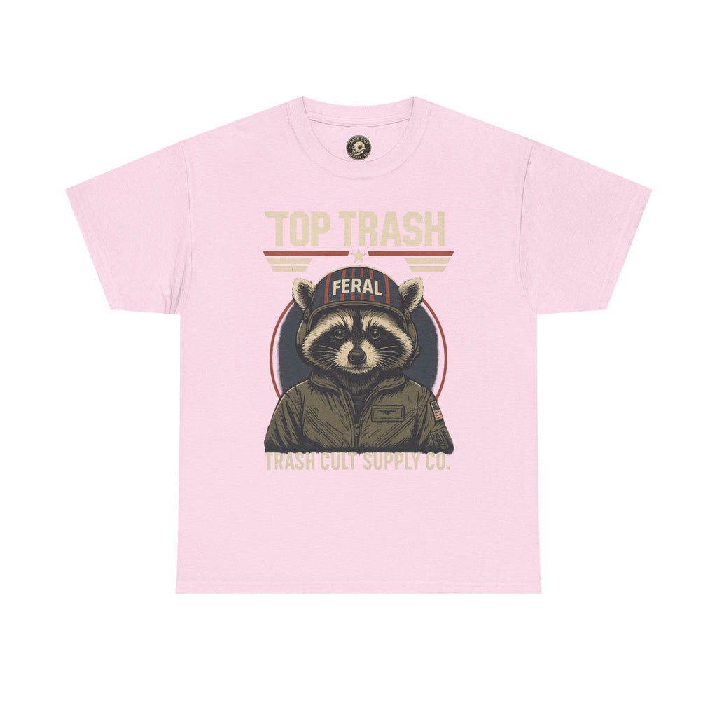 Feral Top Trash Raccoon Pilot Shirt – Trash Cult Supply Co. Parody Tee