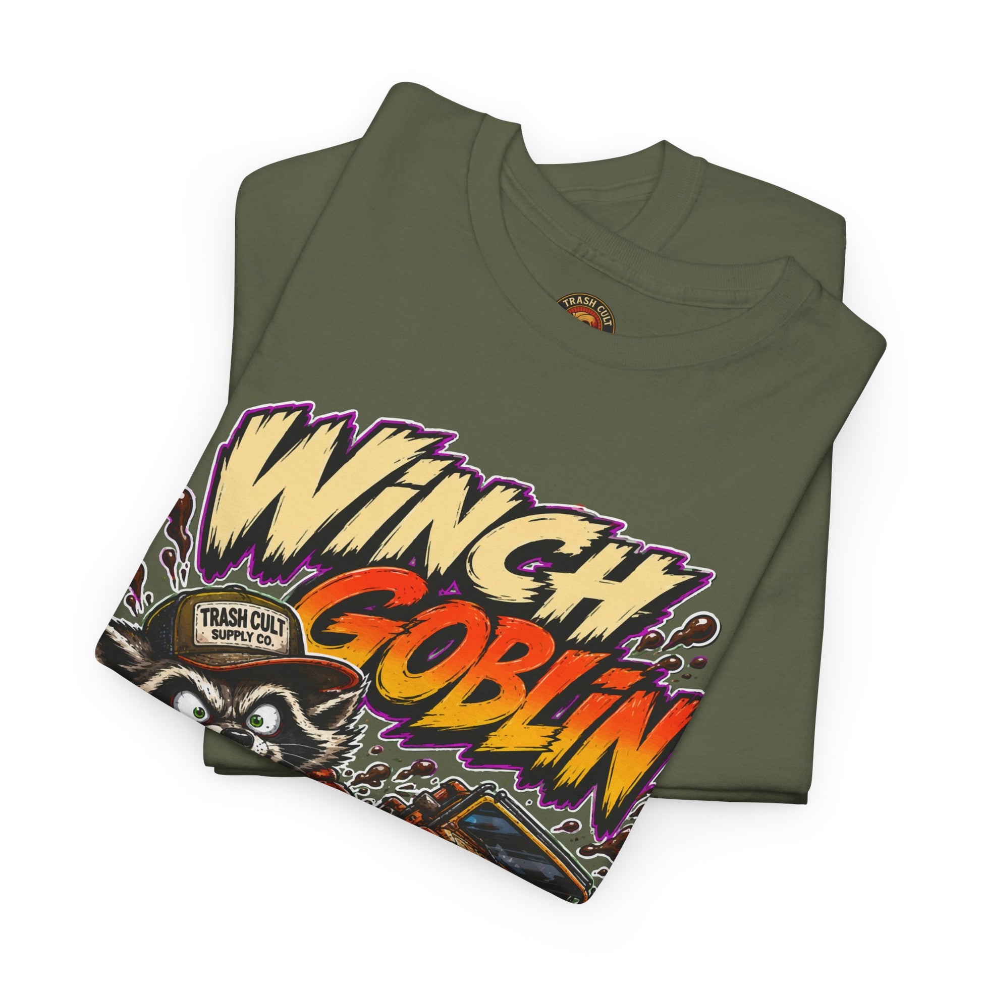 Winch Goblin Tee — Vintage Tow Truck Mechanic Graphic Shirt