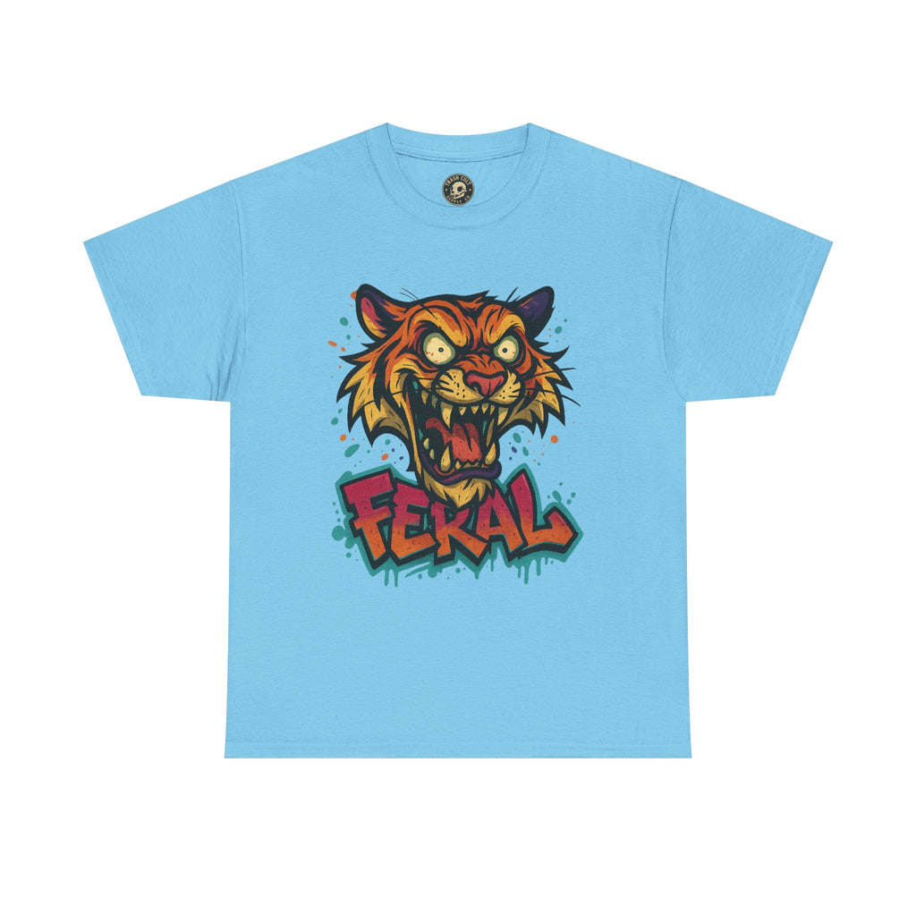 Feral Tiger Graphic Tee, Custom Artwork Shirt, Vintage Style T-Shirt, Casual Wear, Unique Gift for Animal Lovers