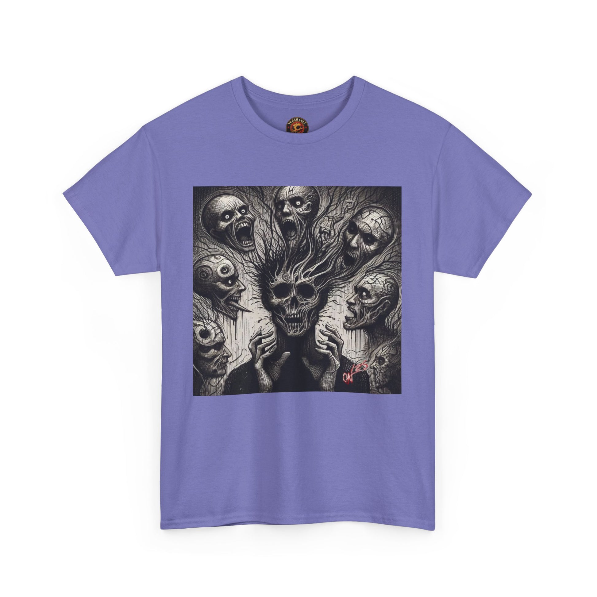 Xian Allen x Trash Cult Shirt – “Voices in the Void” | Horror Skull Scream T-Shirt