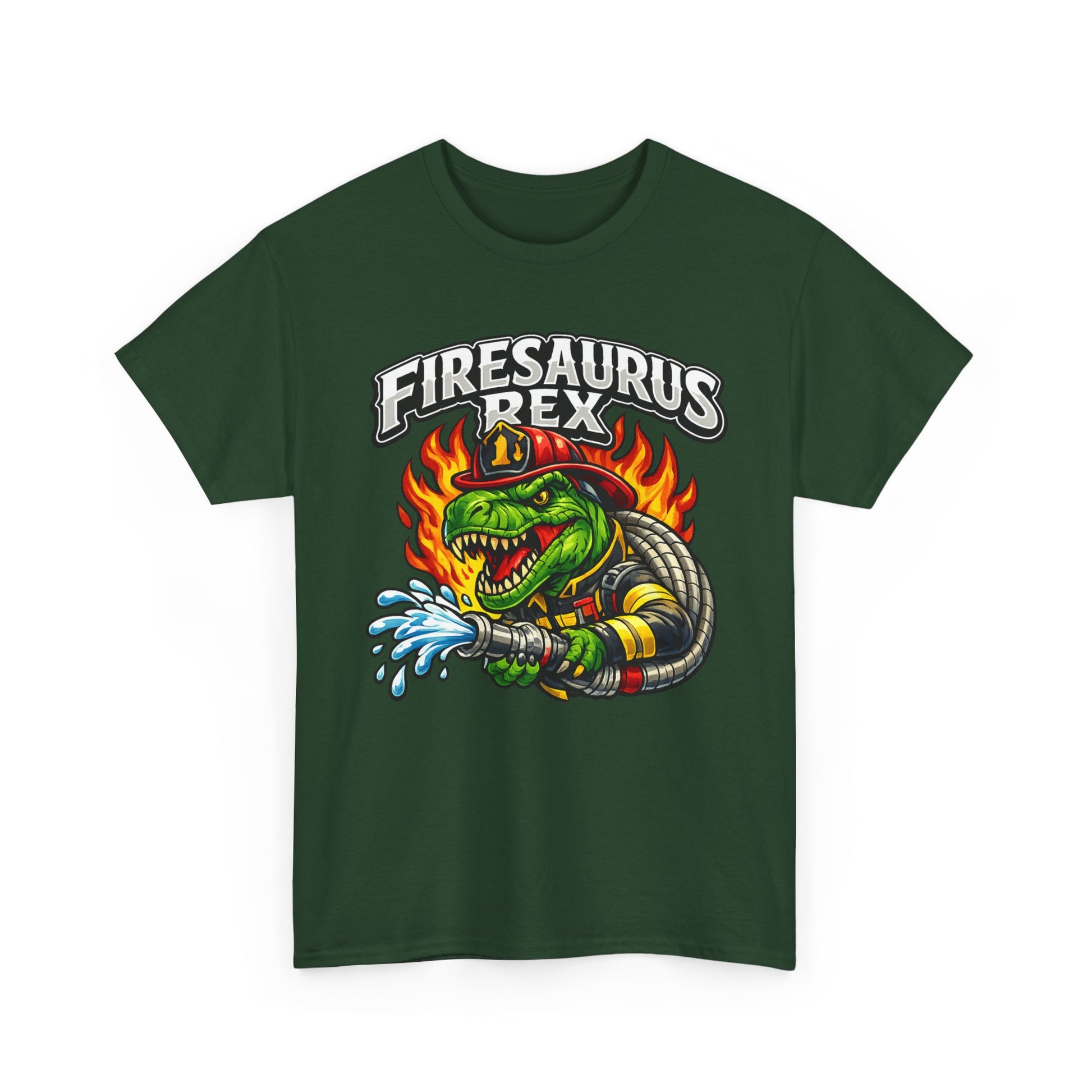 Firesaurus Rex T-Shirt — Funny Firefighter Dinosaur Tee