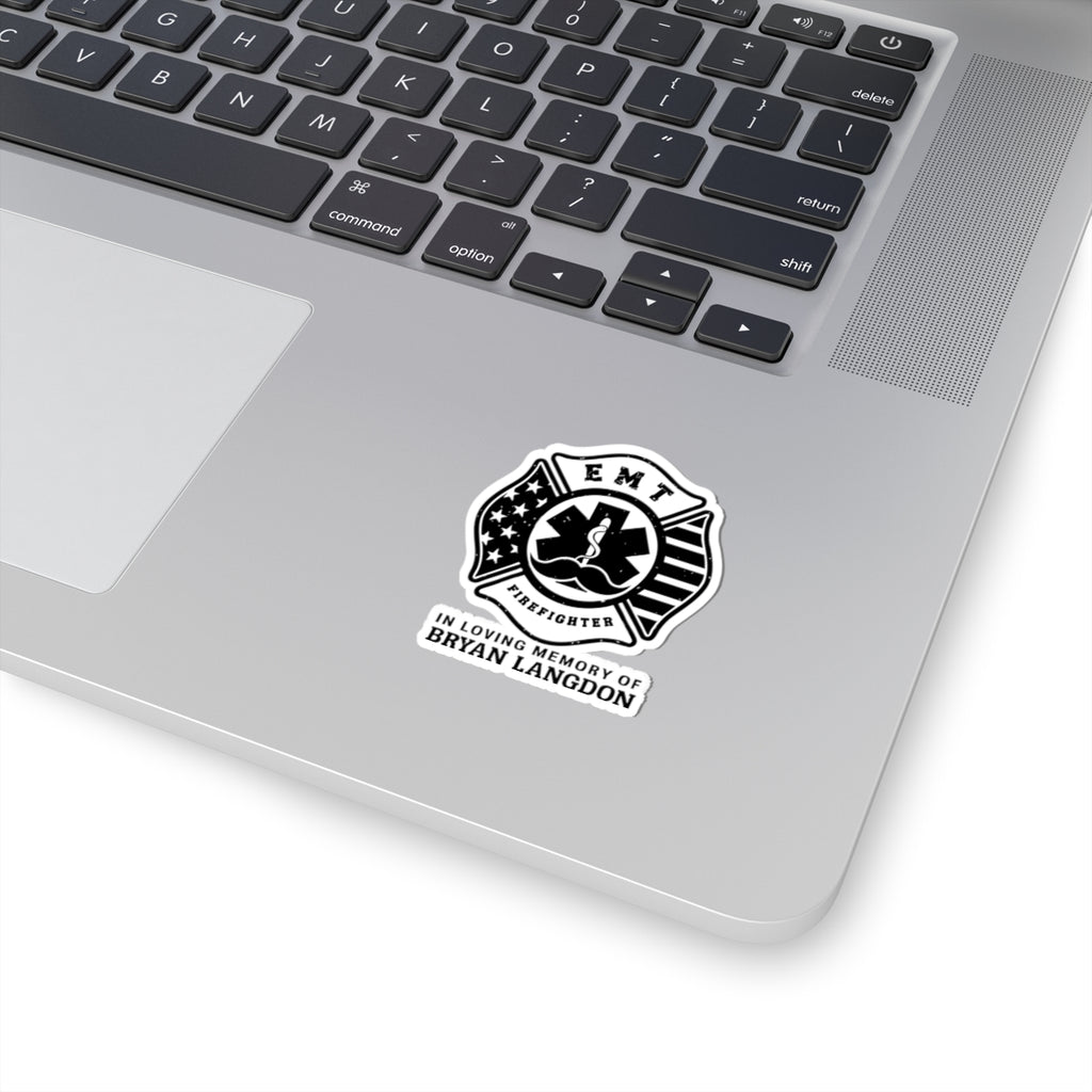 Custom Firefighter Memorial Sticker, In Loving Memory of Bryan Langdon, EMT Tribute, Emergency Services Decor, First Responder Vinyl Decal