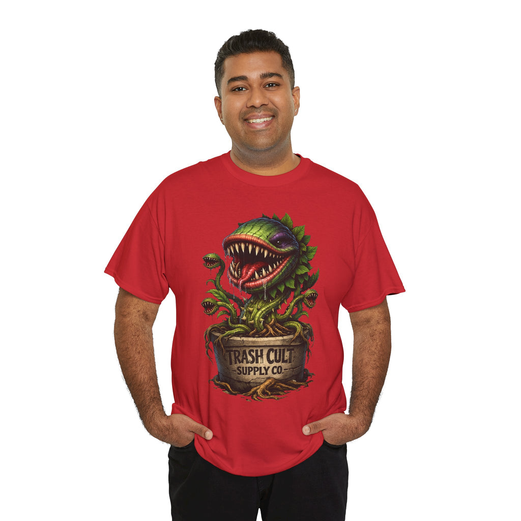 Carnivorous Plant Graphic Tee — "Trash Cult Supply Co." Potted Monster Shirt