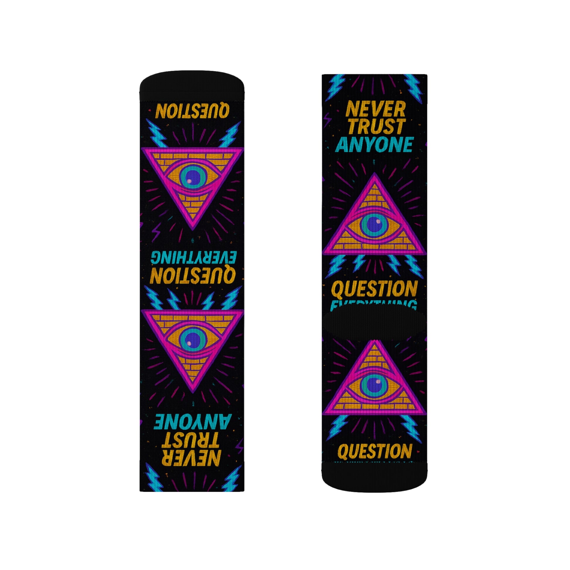 Don’t Trust Anyone – Limited Edition All-Over Print Socks | Illuminasty Drop