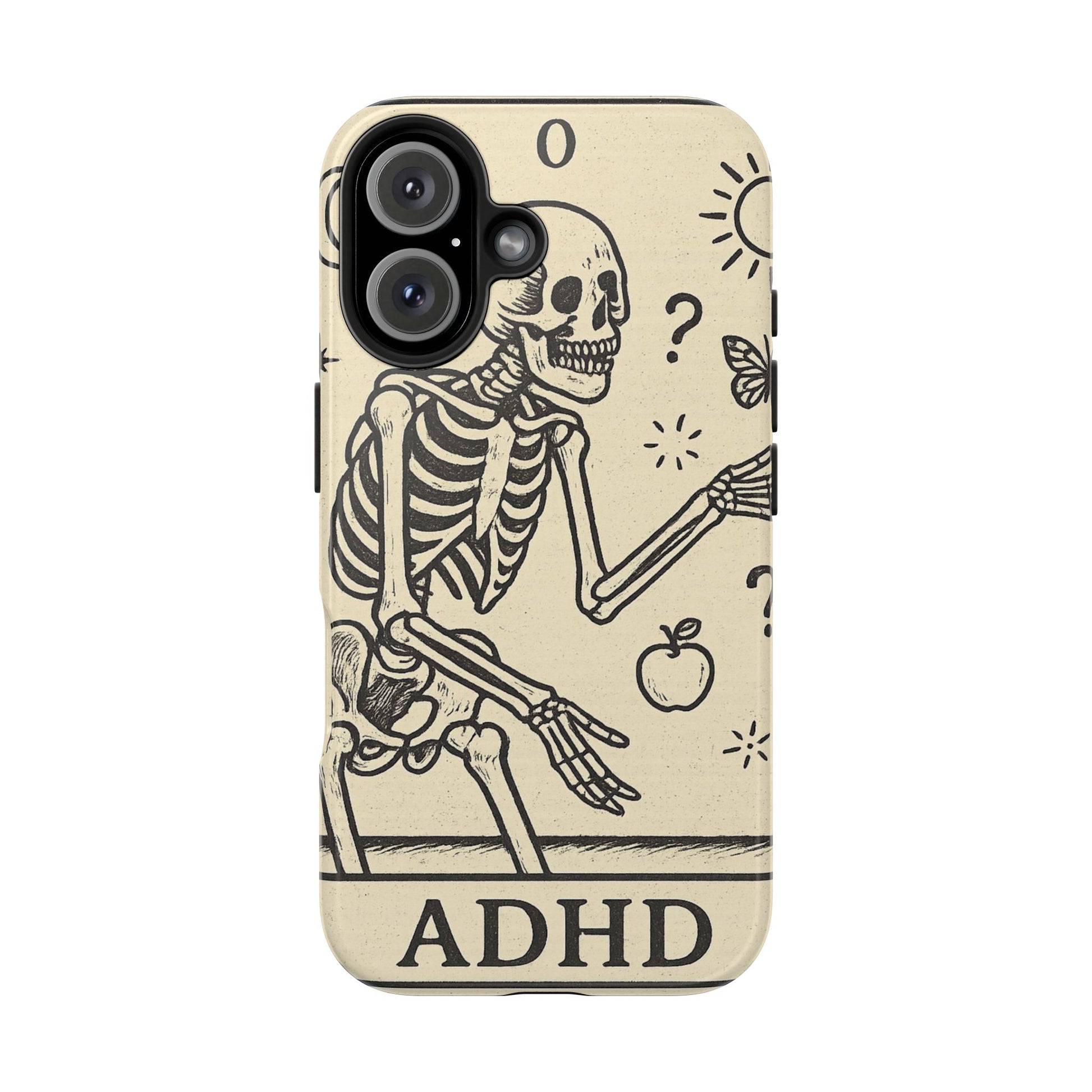 Skeleton ADHD Phone Cases, Unique Phone Cover, Funny ADHD Gift, Quirky Skeleton Design, Cool Accessories for Everyone