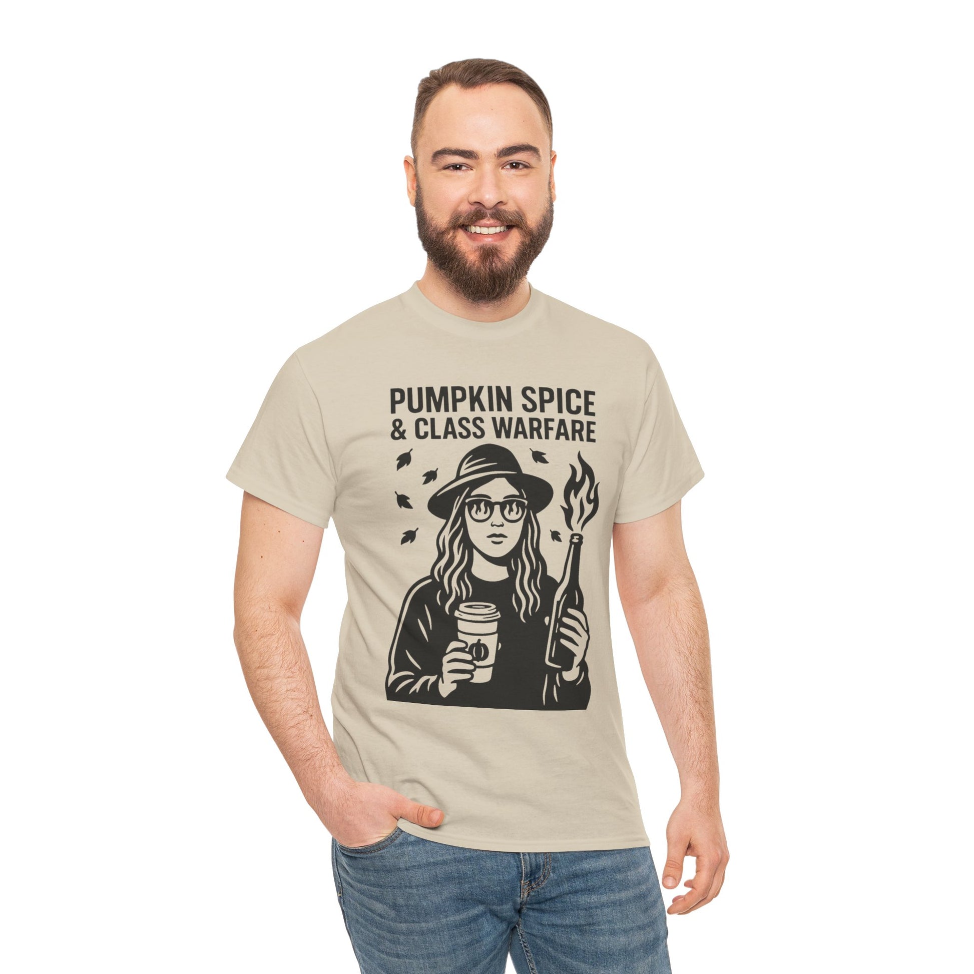 Pumpkin Spice & Class Warfare Shirt – Fall Riot Girl Graphic Tee – Fall of Humanity Collection – Trash Cult Supply Co.
