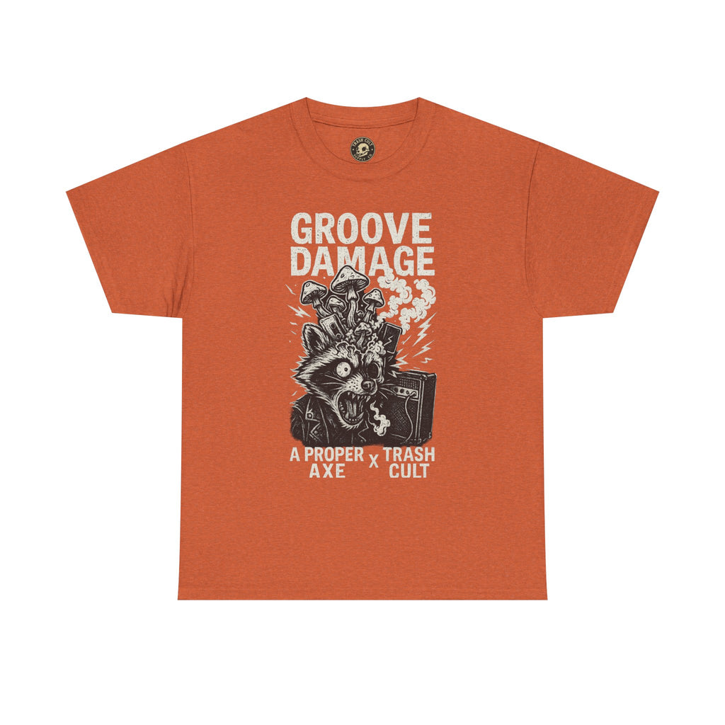 Groove Damage T-Shirt – A Proper Axe x Trash Cult Collab – Stoner Groove Punk Shirt