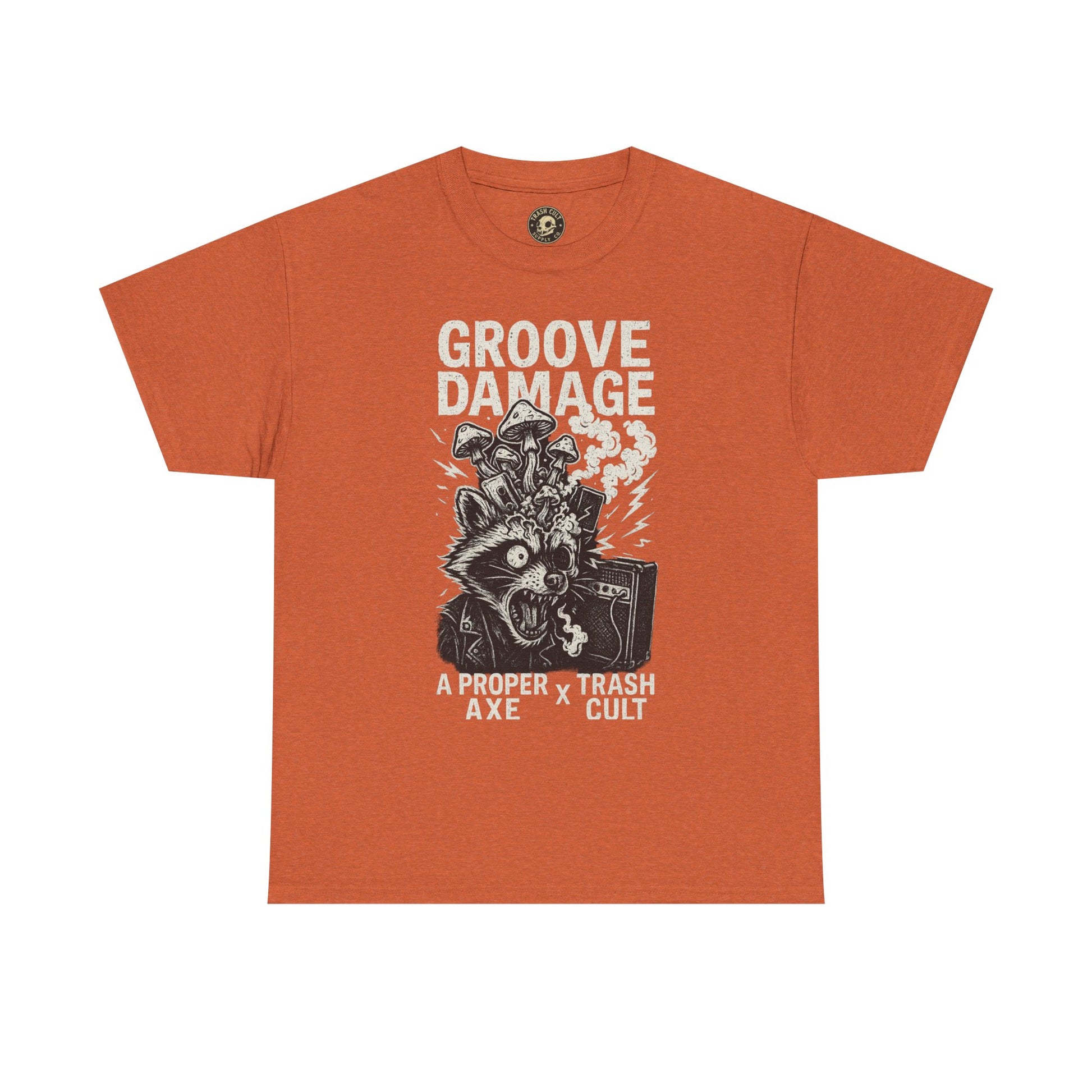 Groove Damage T-Shirt – A Proper Axe x Trash Cult Collab – Stoner Groove Punk Shirt