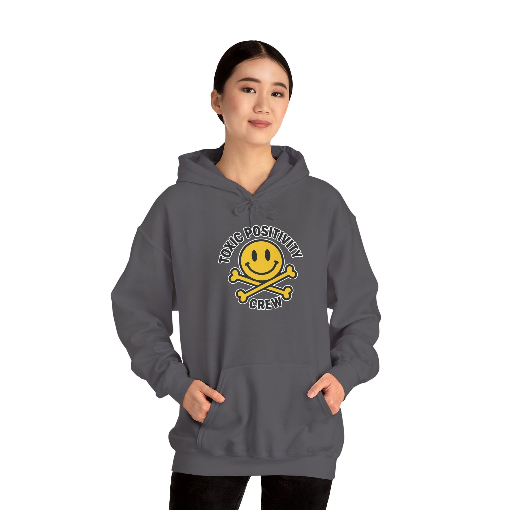 Toxic Positivity Hoodie | Unisex Hooded Sweatshirt | Comfortable Casual Wear, Gift for Friends, Positive Vibes, Streetwear Style
