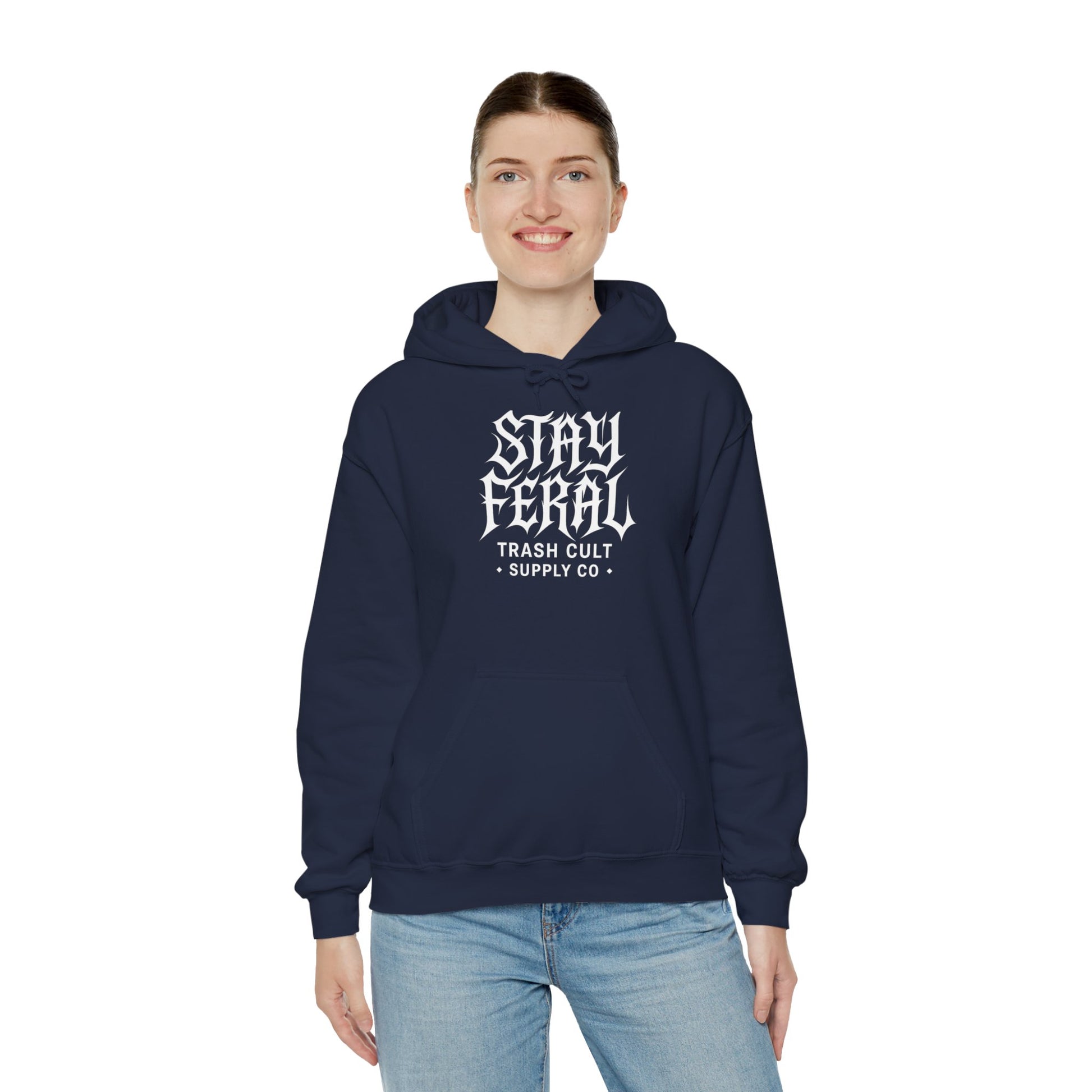 Stay Feral Gothic Hoodie – Trash Cult Supply Co Unisex Pullover