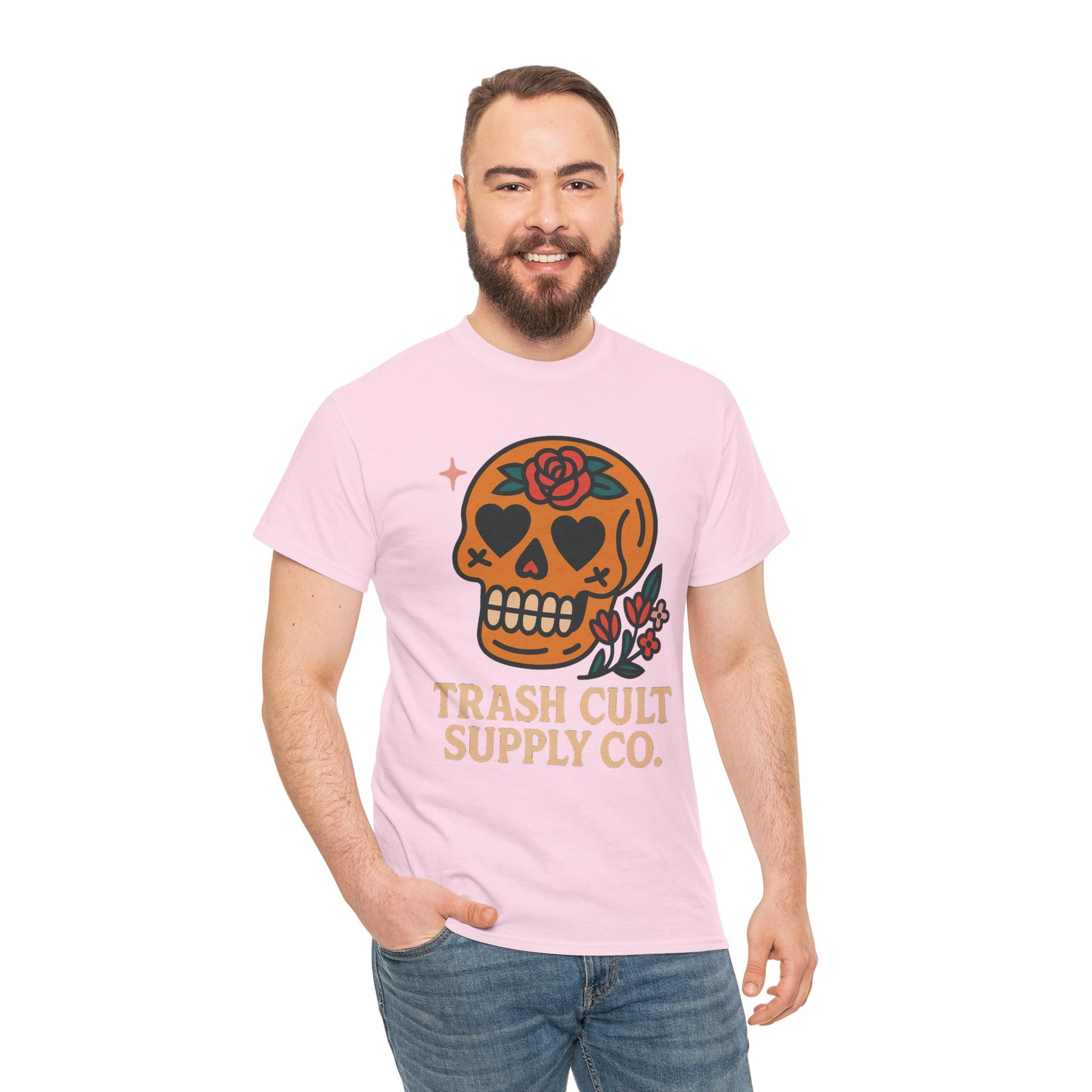 Sugar Skull T-Shirt – Trash Cult Supply Co. – Gildan 5000 Heavy Cotton Tee