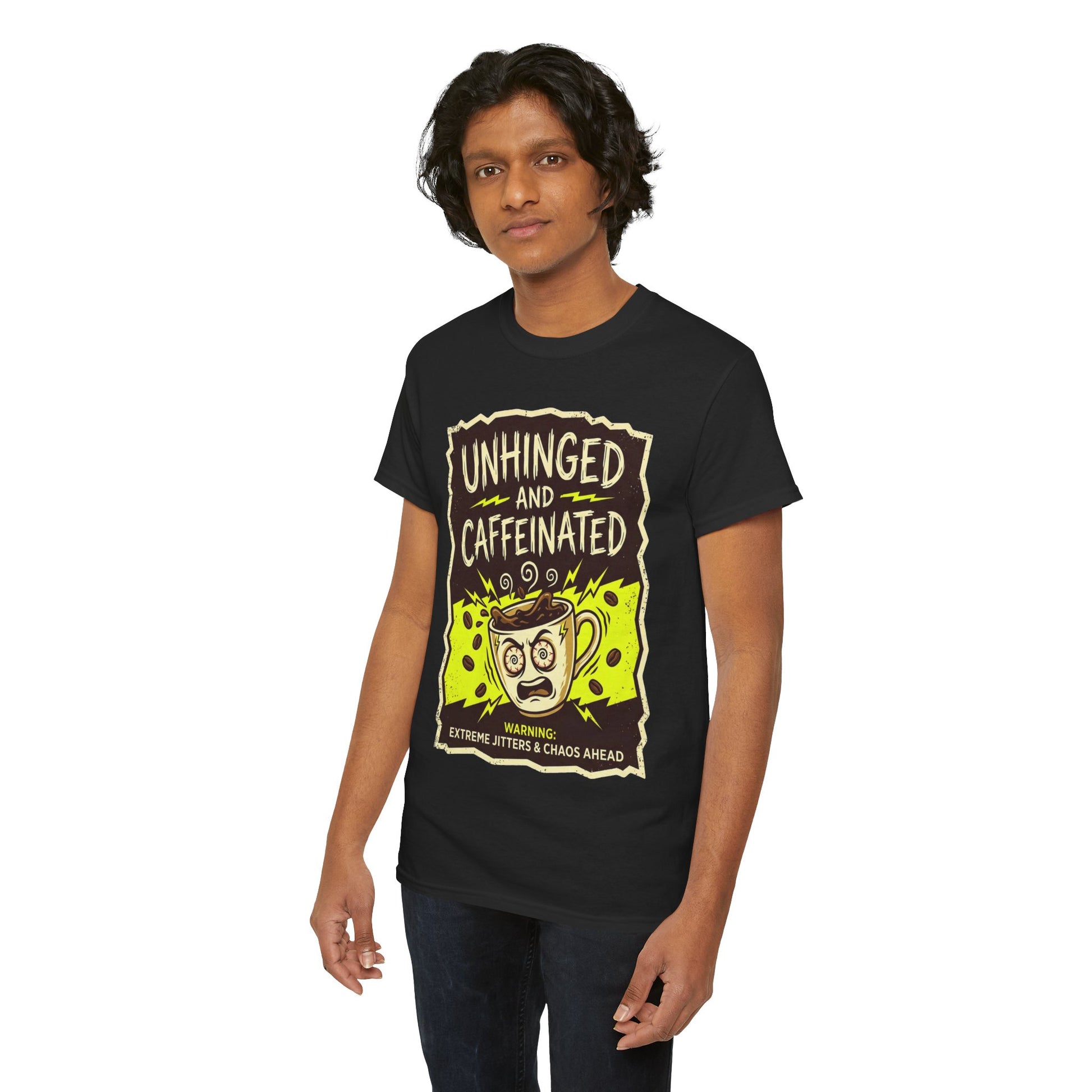 Unhinged and Caffeinated Tee — Funny Coffee Lover T-Shirt