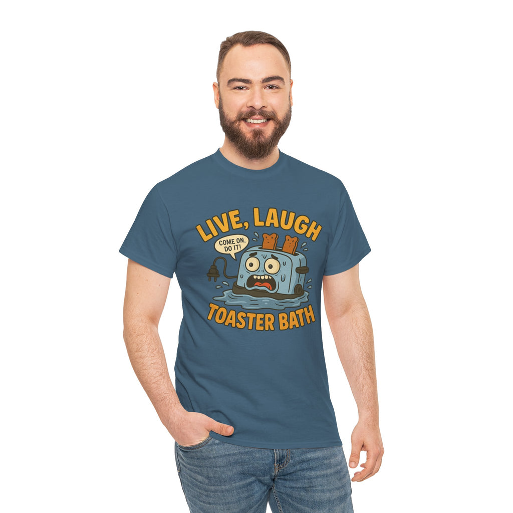 Funny Toaster Bath Tee, Humorous Unisex Shirt, Gift for Friends, Lightweight Cotton Tee, Birthday Party Outfit