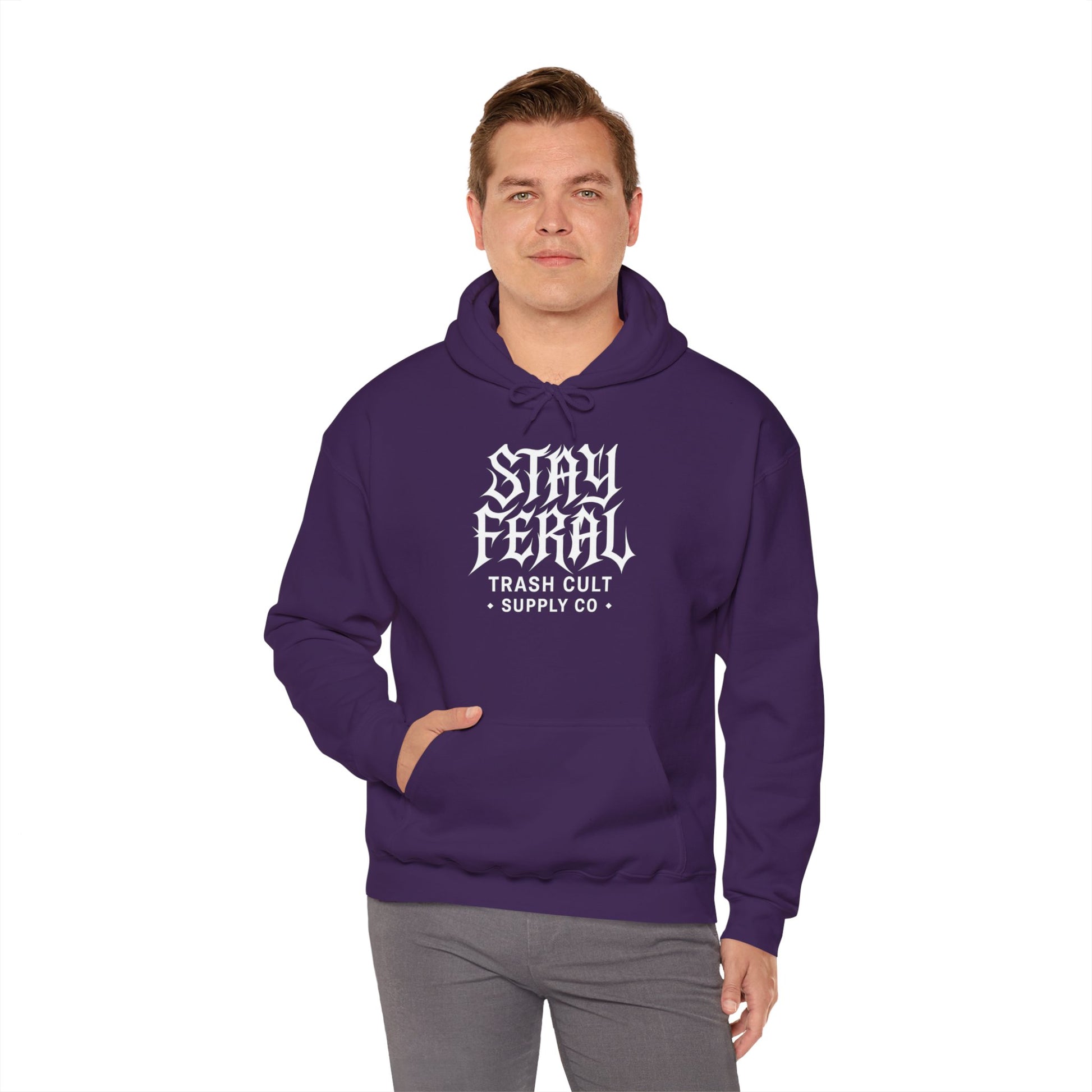 Stay Feral Gothic Hoodie – Trash Cult Supply Co Unisex Pullover