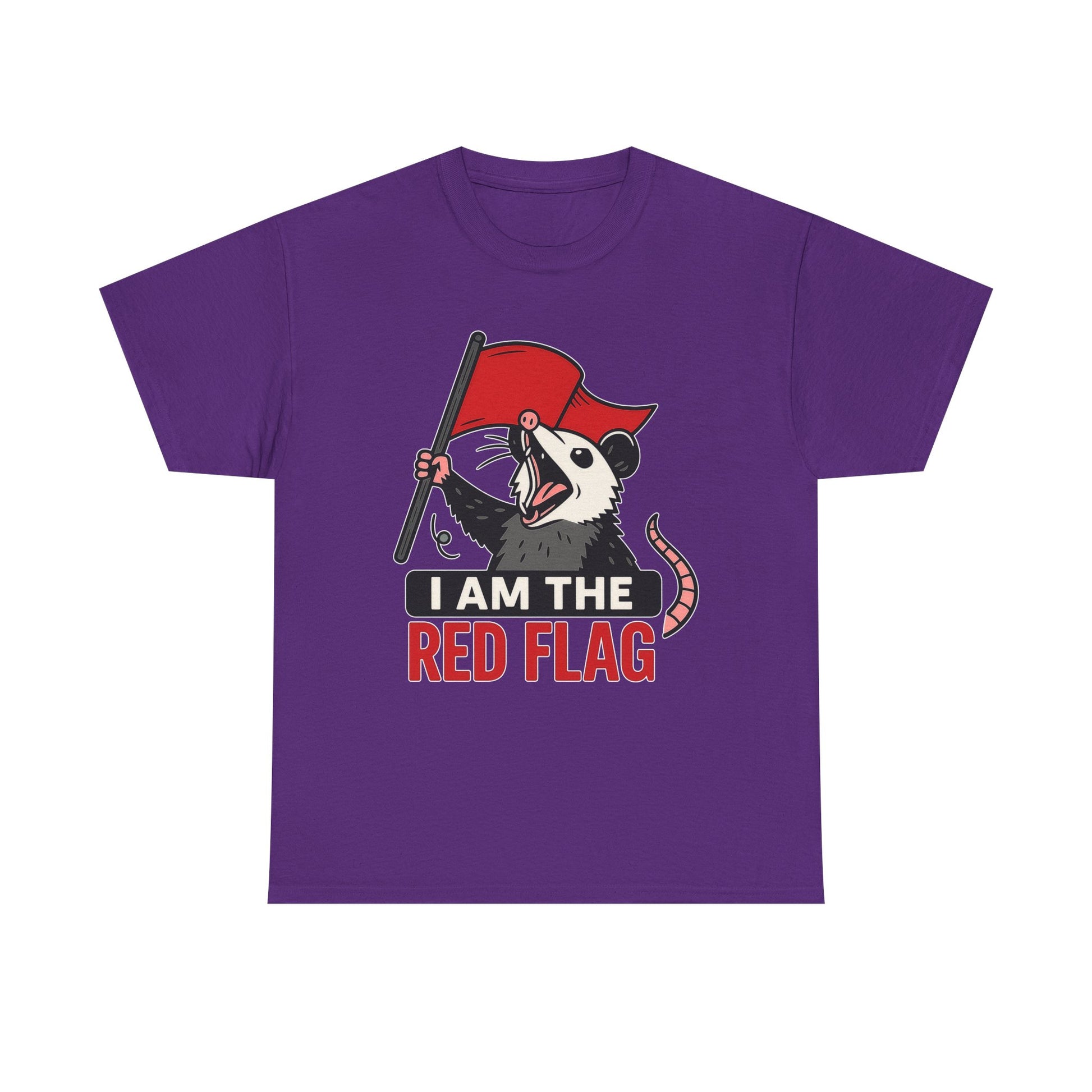 T-Shirt — "I Am The Red Flag" Possum Graphic Tee