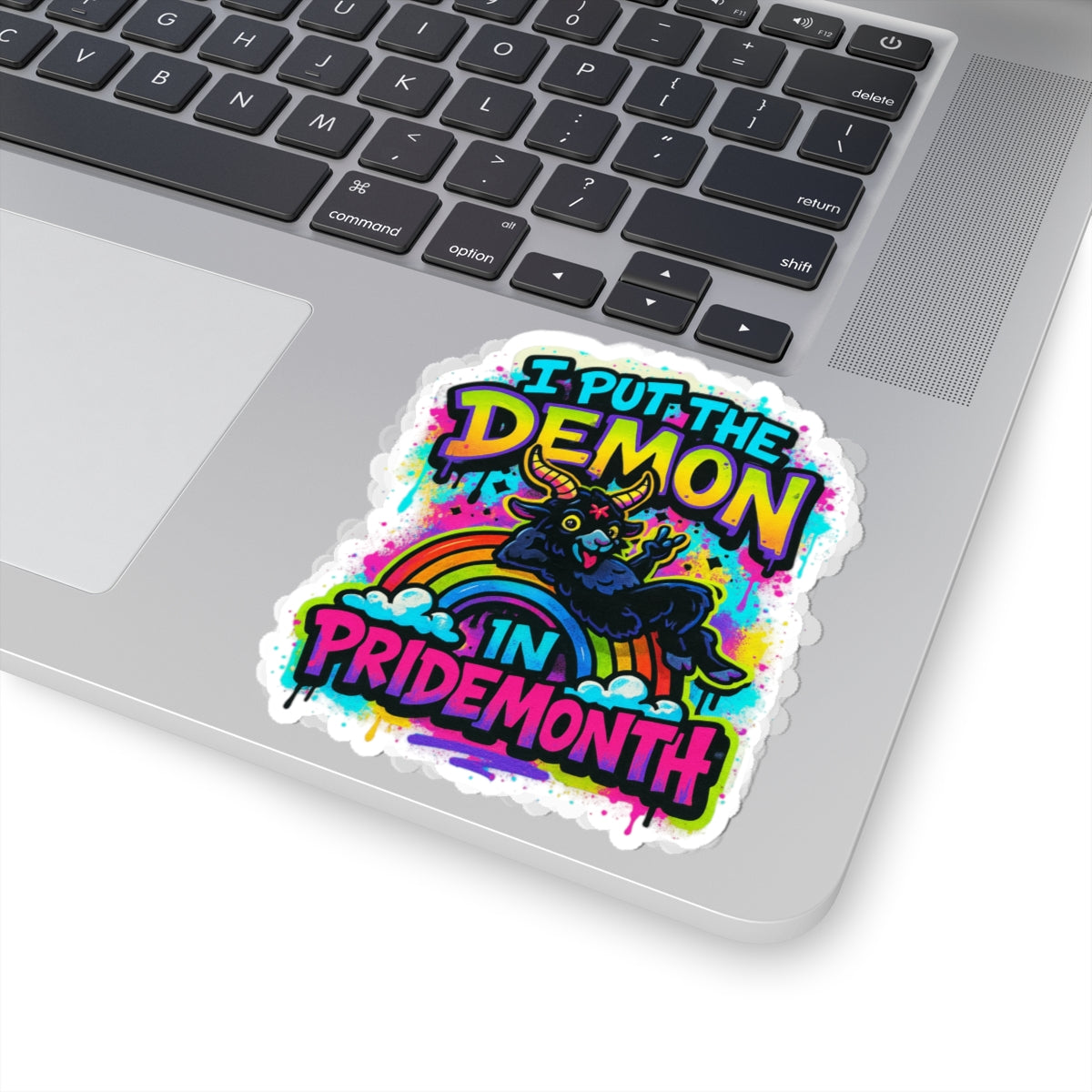Sticker - 'I Put the Demon in Pride Month' Graffiti Style