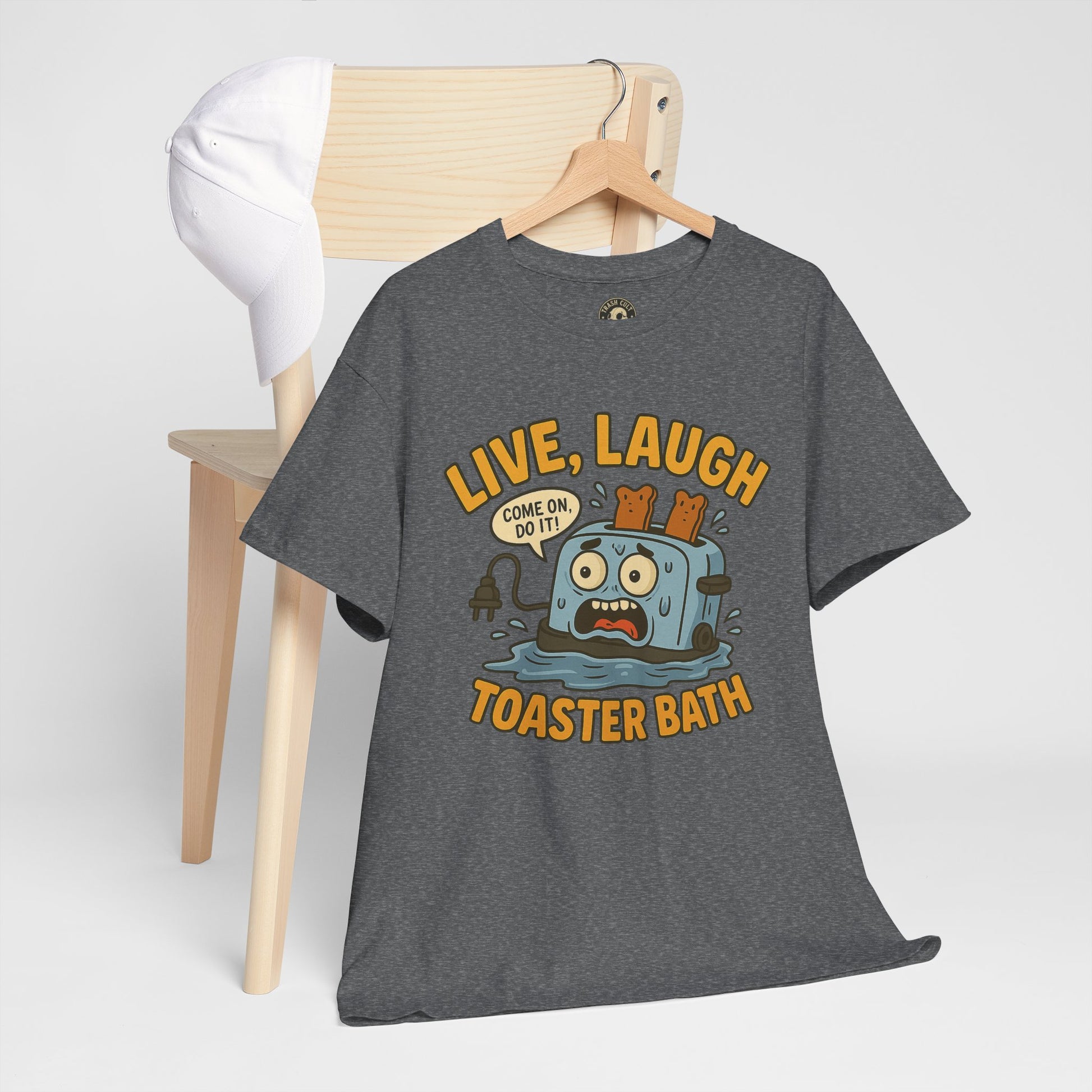 Funny Toaster Bath Tee, Humorous Unisex Shirt, Gift for Friends, Lightweight Cotton Tee, Birthday Party Outfit