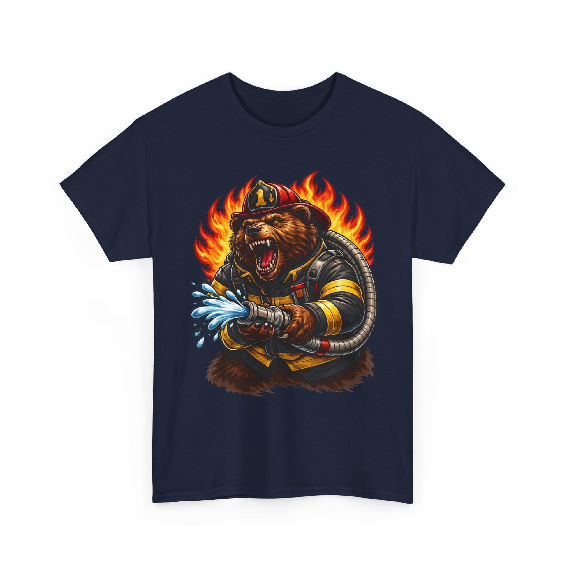 Firefighter Bear T-Shirt – Brave Fireman Graphic Tee