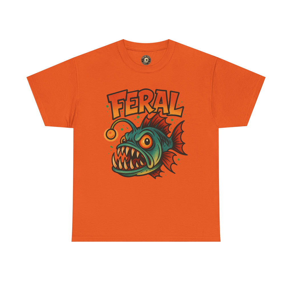 Feral Graphic Tee, Unisex Heavy Cotton Shirt, Edgy Apparel for Art Lovers, Perfect for Gifts and Casual Wear, Streetwear Fashion