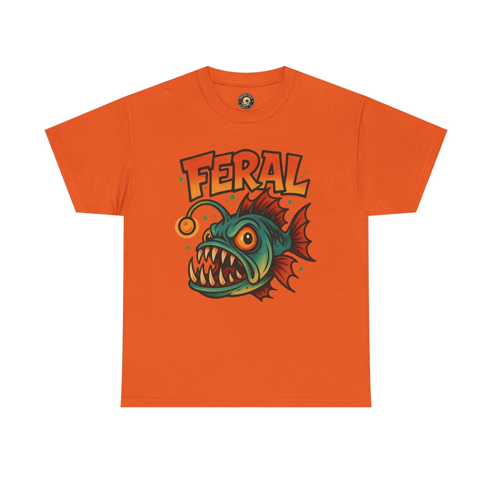 Feral Graphic Tee, Unisex Heavy Cotton Shirt, Edgy Apparel for Art Lovers, Perfect for Gifts and Casual Wear, Streetwear Fashion