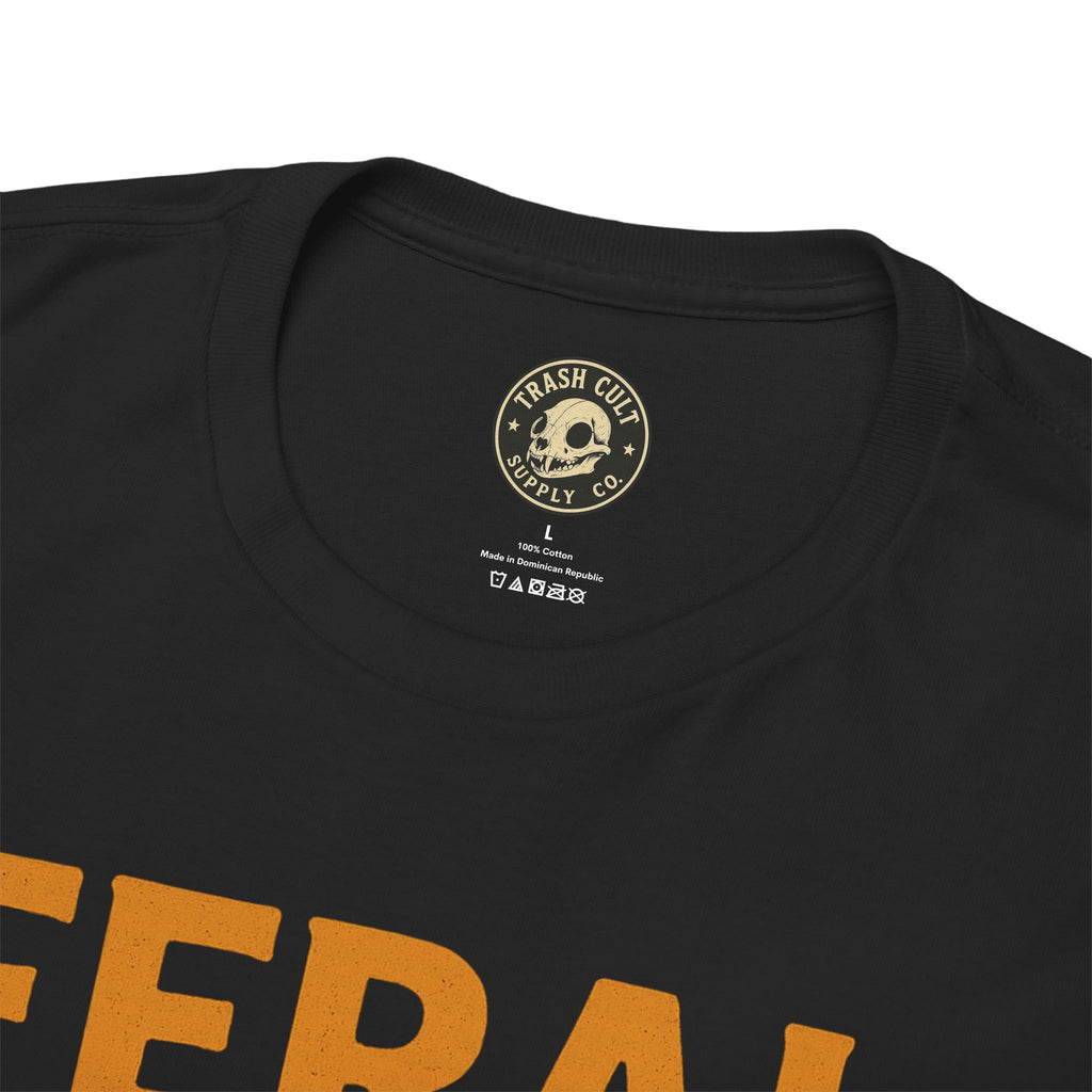 FERAL Bigfoot T-Shirt – Retro Sunset Sasquatch Shirt – Urban Cryptid Aesthetic – Gildan 5000 Tee
