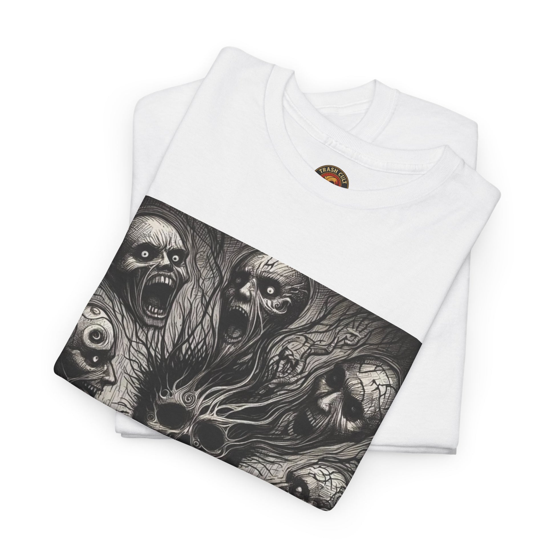 Xian Allen x Trash Cult Shirt – “Voices in the Void” | Horror Skull Scream T-Shirt