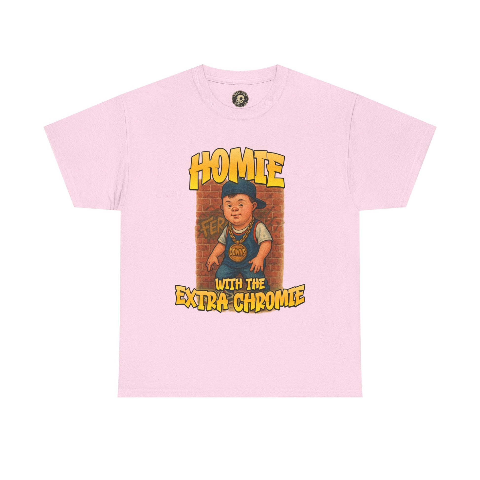 Homie with the Extra Chromie Shirt – Fun Supportive Tee for Down Syndrome Awareness – Gildan 5000
