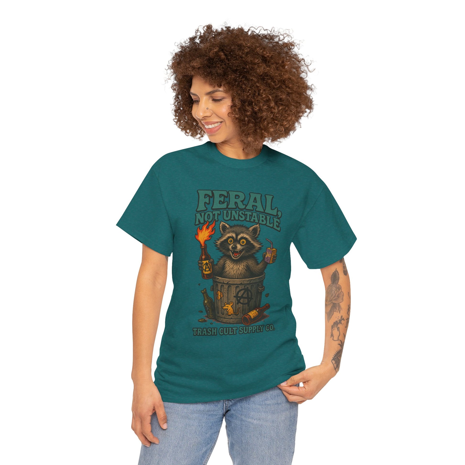 Feral Not Unstable Tee, Streetwear Tee, Graphic Shirt, Funny T-Shirt, Humor Clothing, Unique Gift