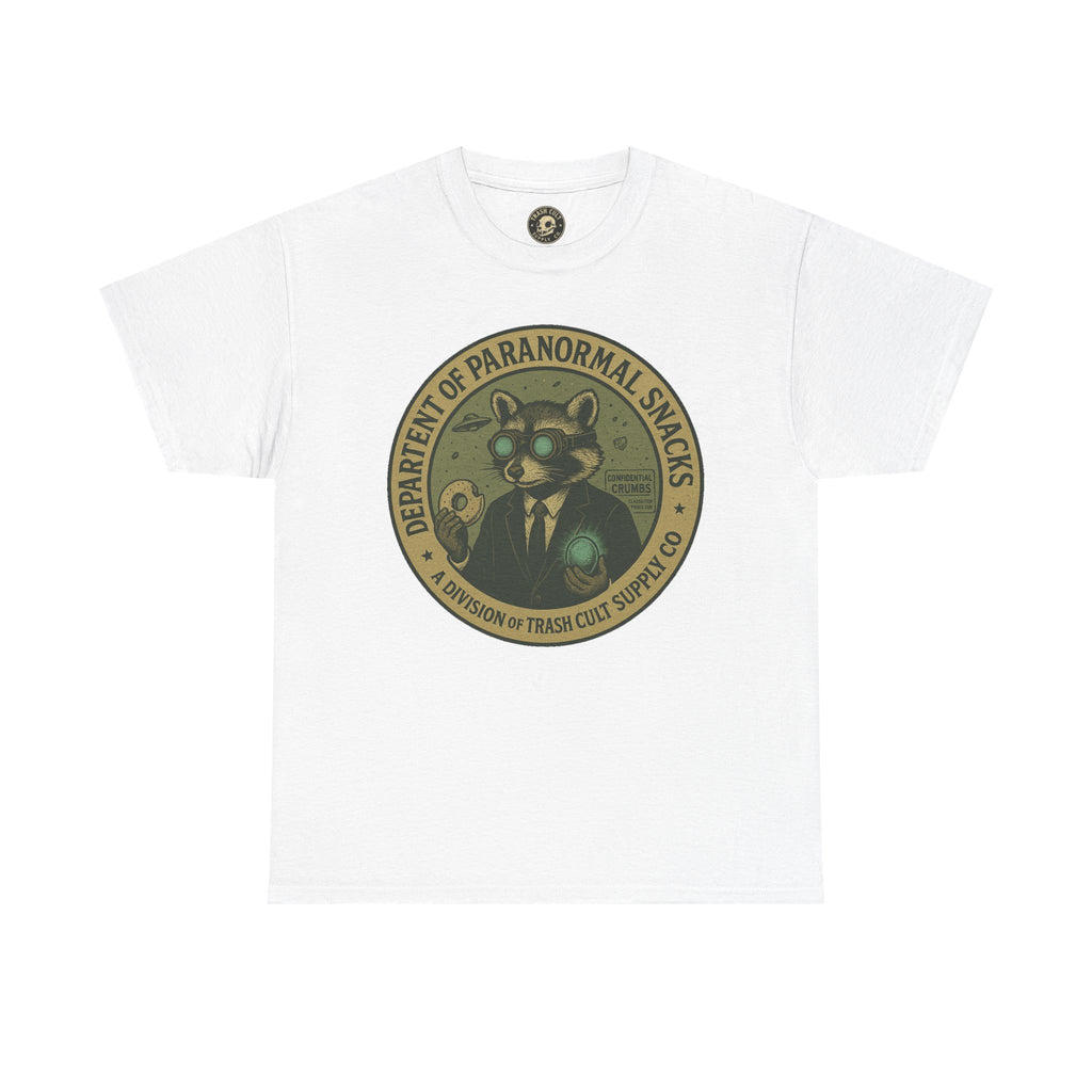 Department of Paranormal Snacks Shirt – Trash Cult Supply Co – Vintage Cryptid Division Tee – Gildan 5000