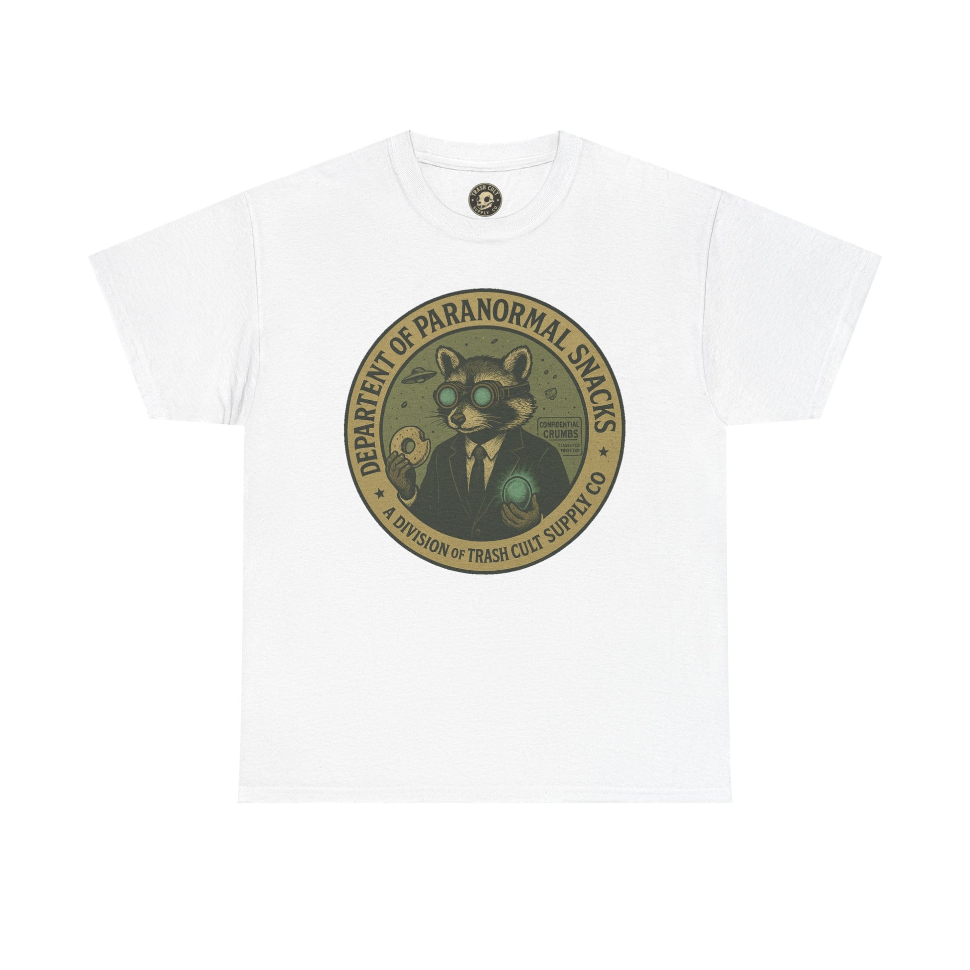 Department of Paranormal Snacks Shirt – Trash Cult Supply Co – Vintage Cryptid Division Tee – Gildan 5000