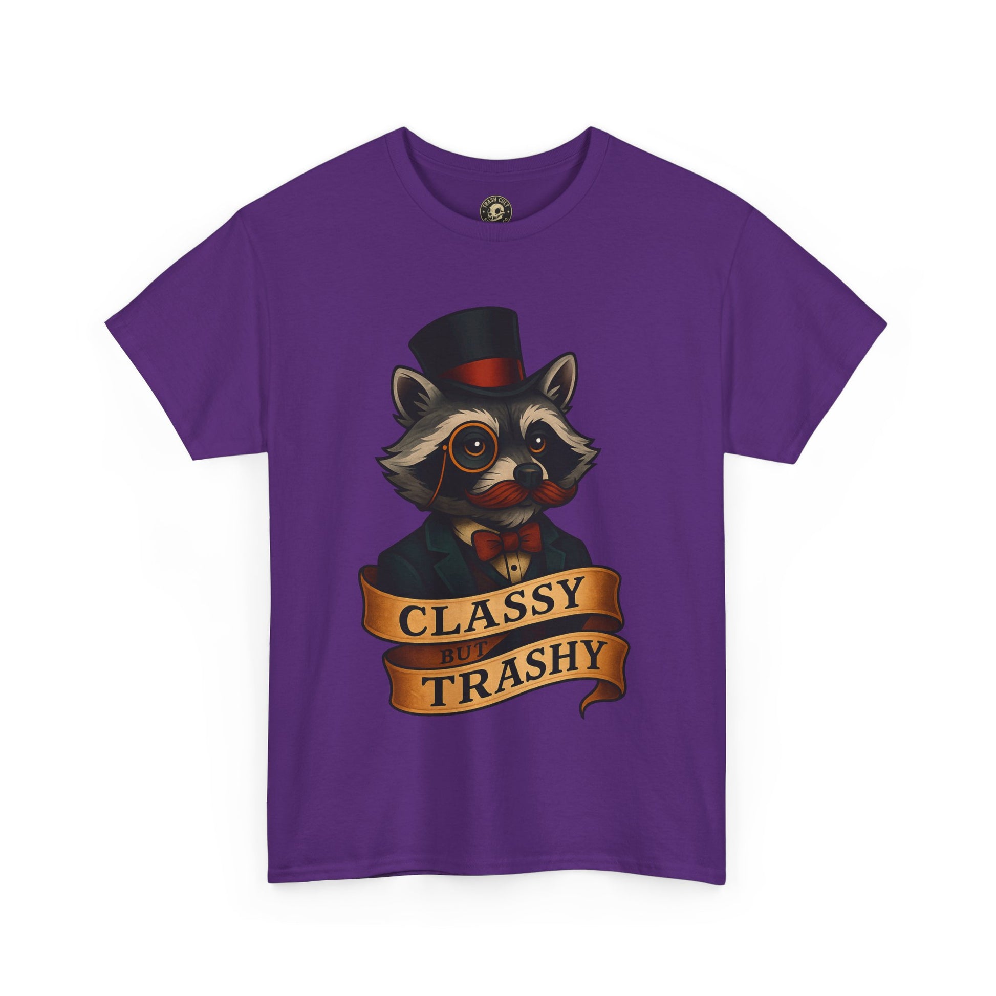 Classy Trashy Raccoon Tee, Unisex Heavy Cotton Tee, Funny Animal Shirt, Unique Gift, Casual Wear, Vintage Style T-Shirt