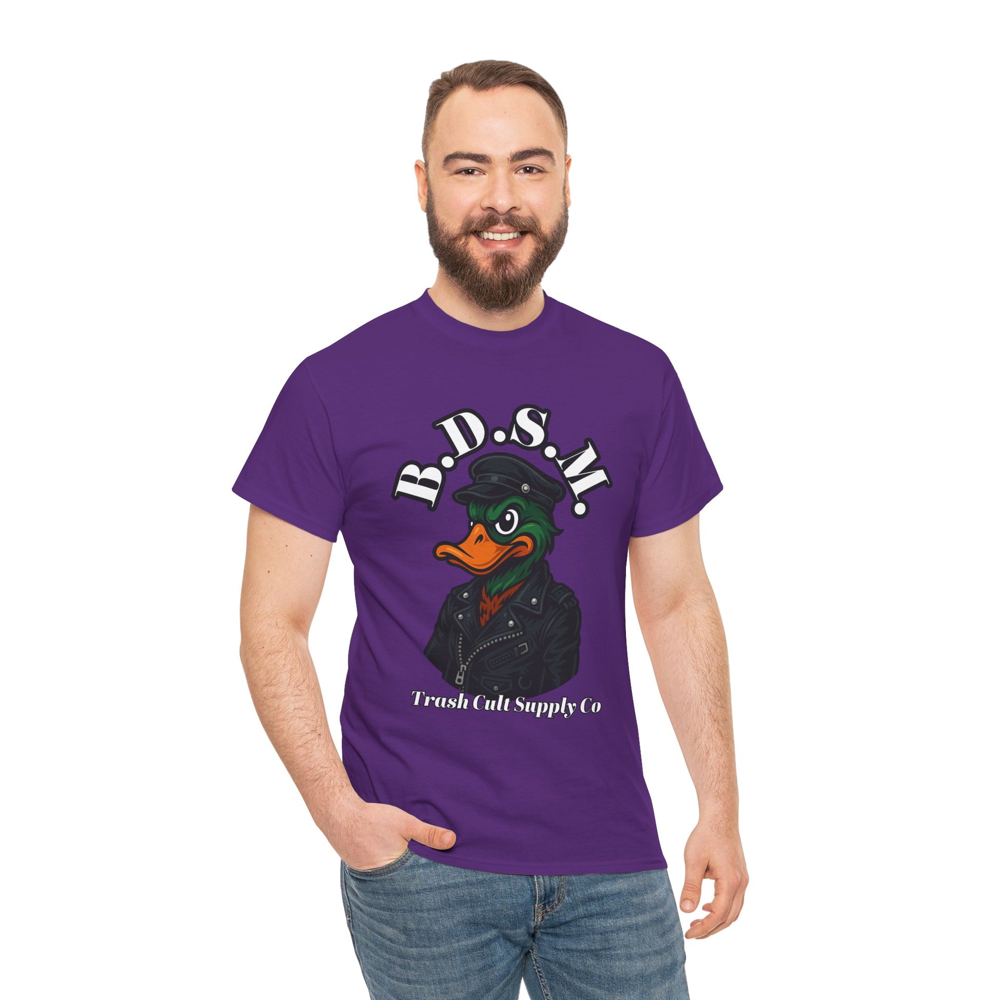BDSM Mallard Duck Biker Shirt – Funny Biker Duck Tee on Gildan 5000