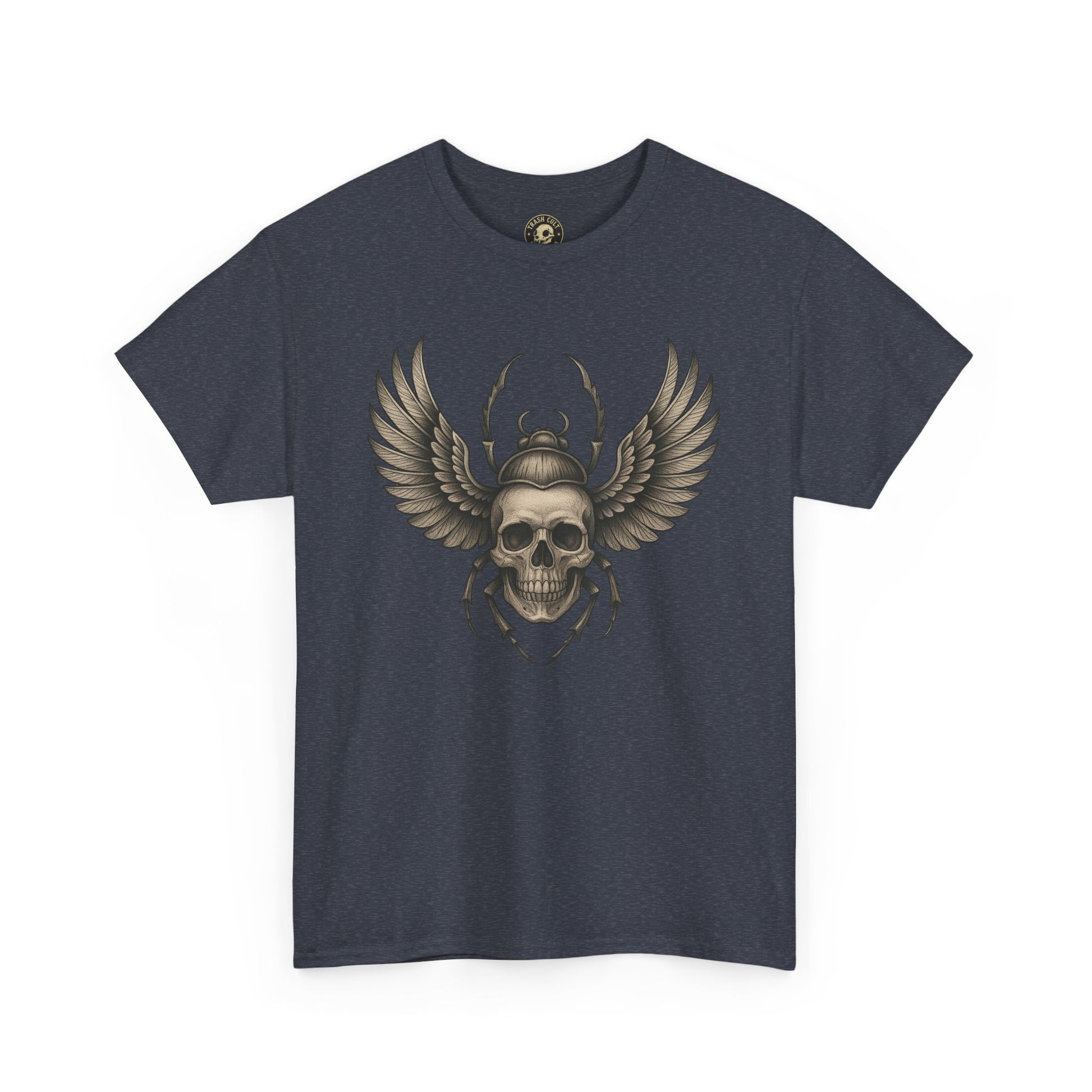 Winged Skull Scarab Shirt – Dark Gothic Beetle Graphic Tee – Gildan 5000 Unisex