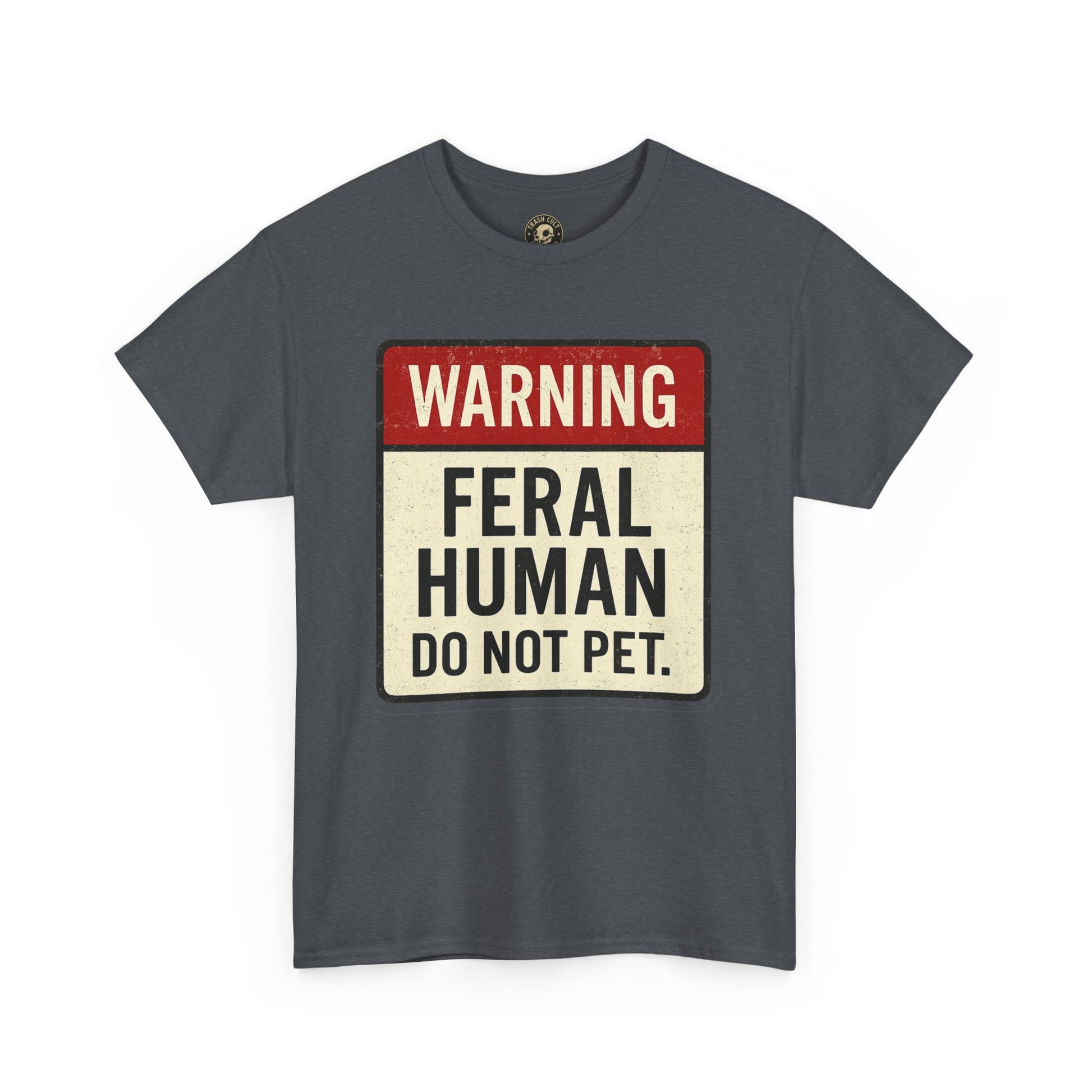 Warning Feral Human Tee: Unisex Humorous Cotton Shirt, Gift for Animal Lovers, Funny Tee, Unique Statement Apparel, Casual Wear, [...]