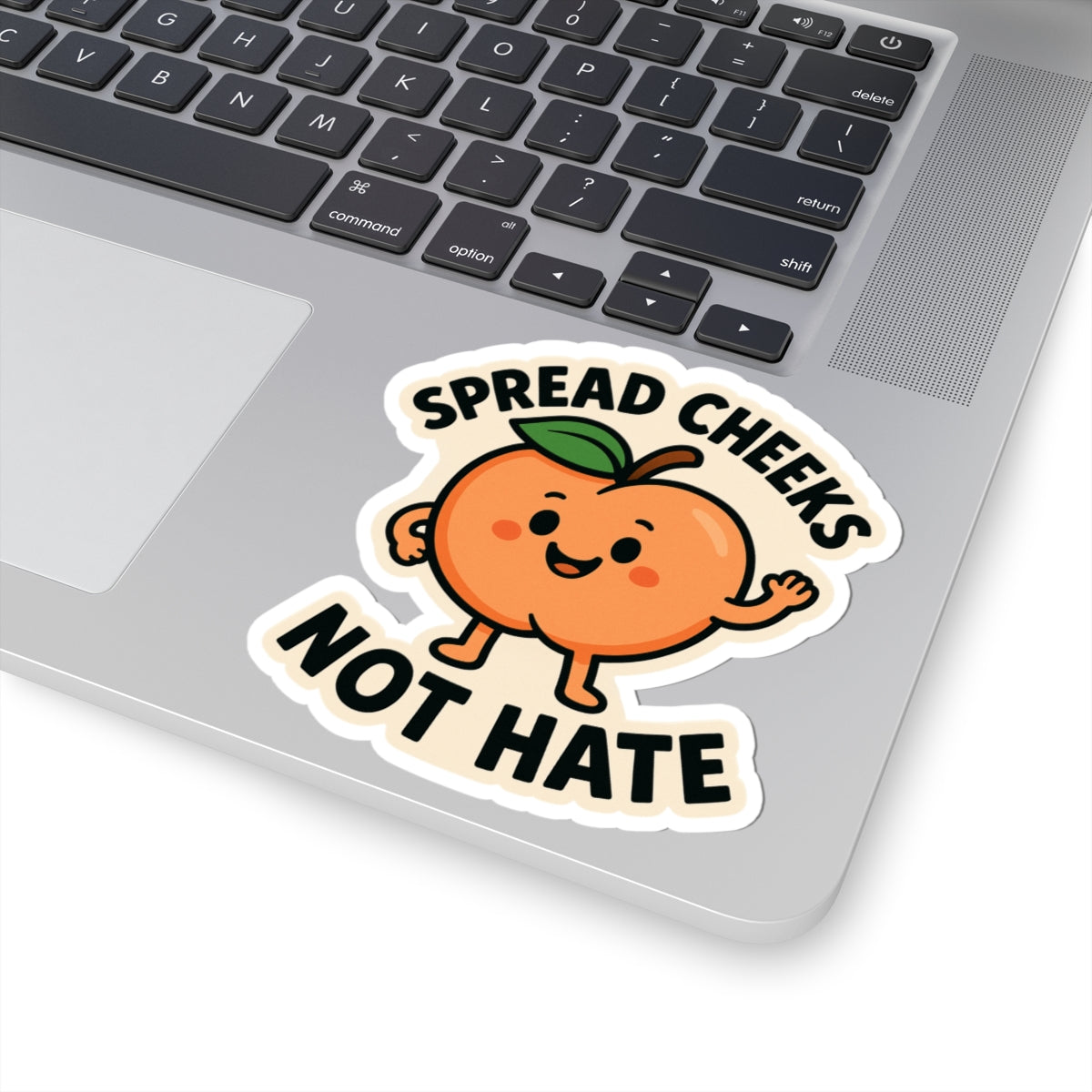 Cheeky Fruit Sticker Set, Fun Laptop Decals, Spread Cheeks Not Hate, Cute Peach Stickers, Quirky Gift for Friends