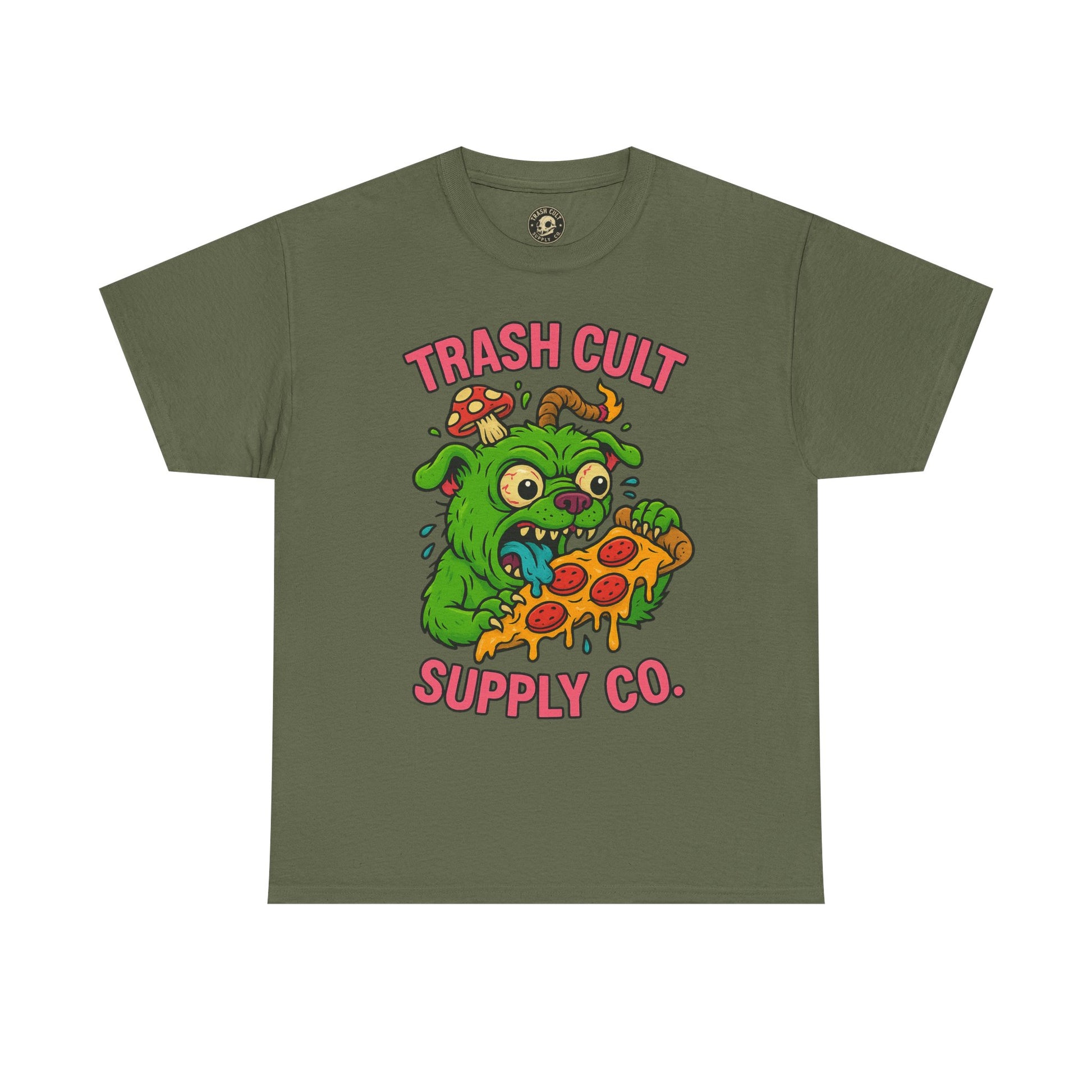 Feral Pizza Monster Shirt – Trash Cult Supply Co | Gildan 5000 Graphic Tee
