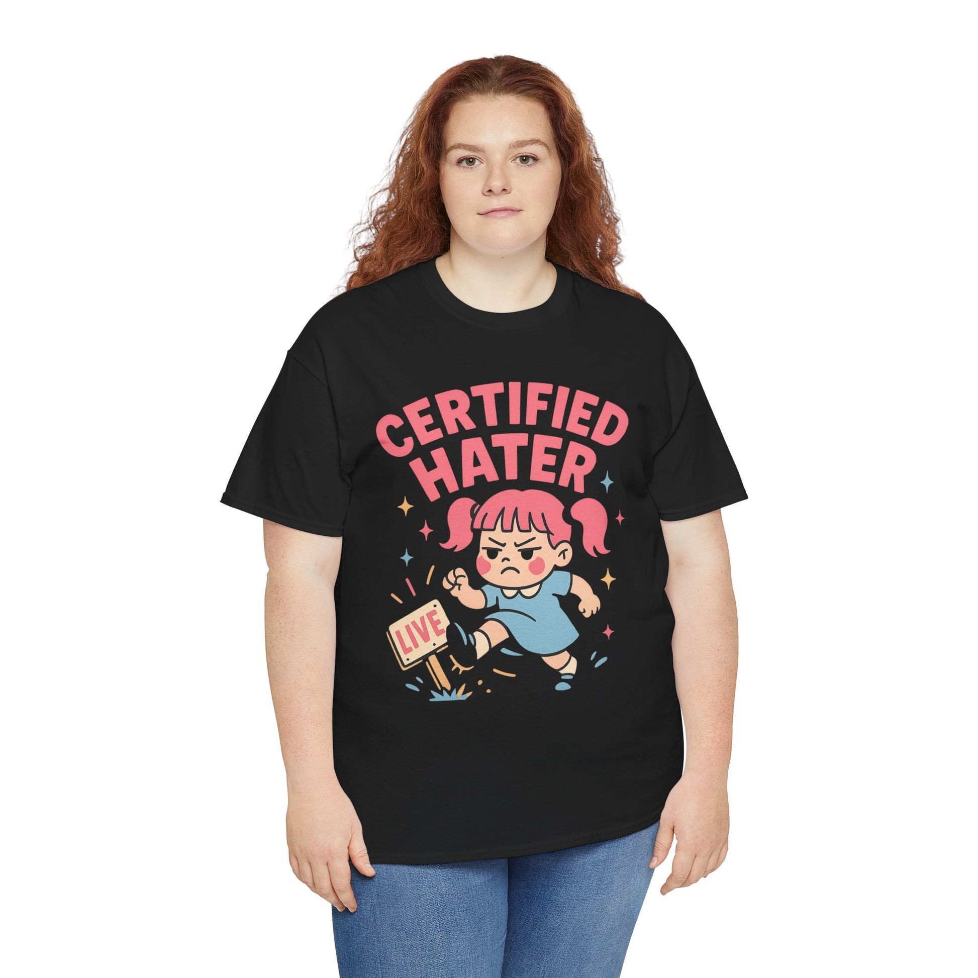 Certified Hater Unisex Heavy Cotton Tee, Funny Graphic T-Shirt, Casual Wear, Gift for Friends, Birthday Gift, Unique Humor Tee