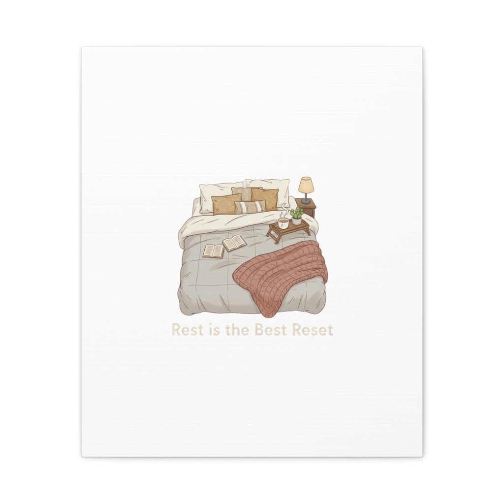 Rest is the Best Reset Canvas | sleepy humor, restful vibes